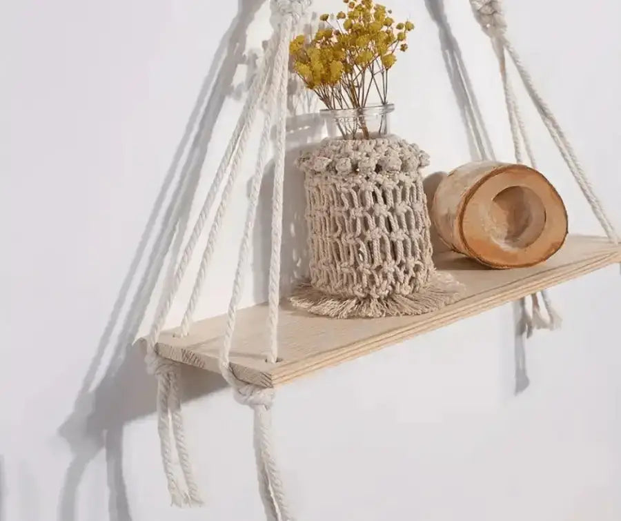 Cotton Rope Wall Tapestry Plant Holder - Fortunate Lemon Shop