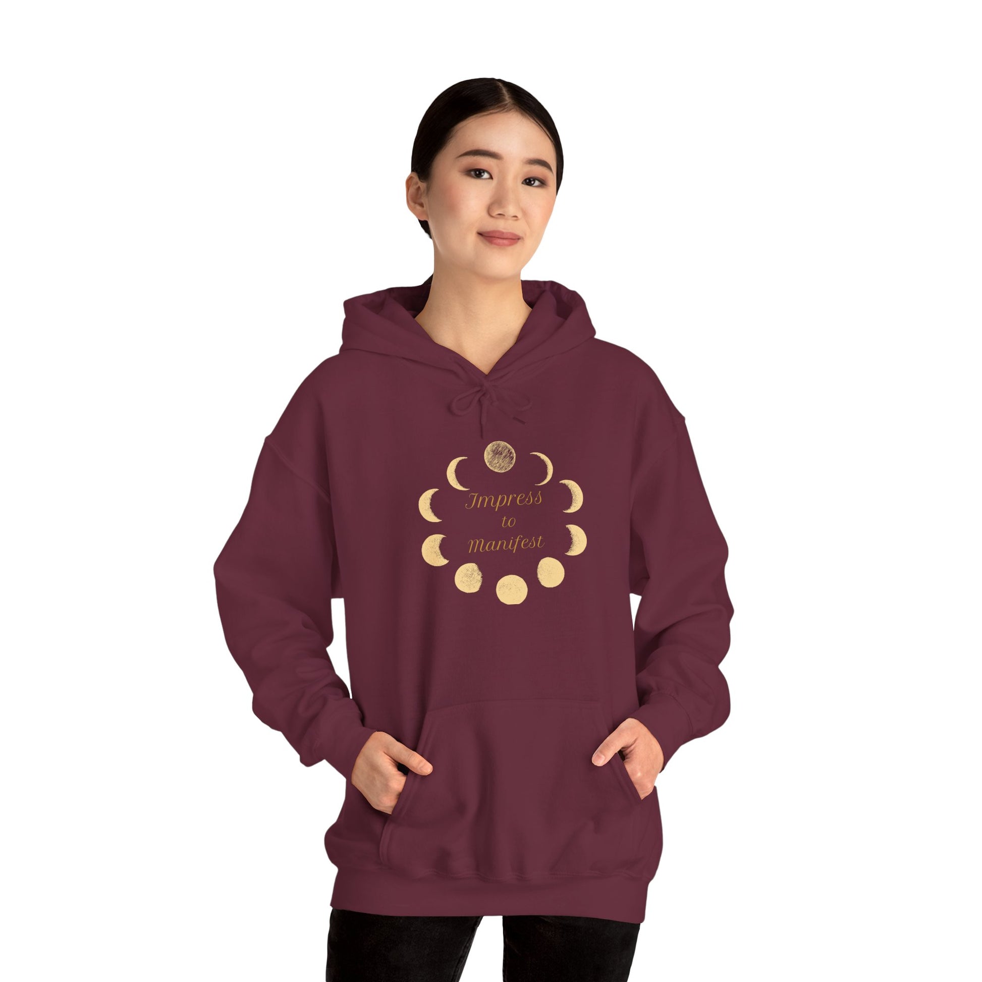 Moon Phase Hoodie — Imperfectly & Perfectly Manifest Lunar Sweatshirt - Fortunate Lemon Shop