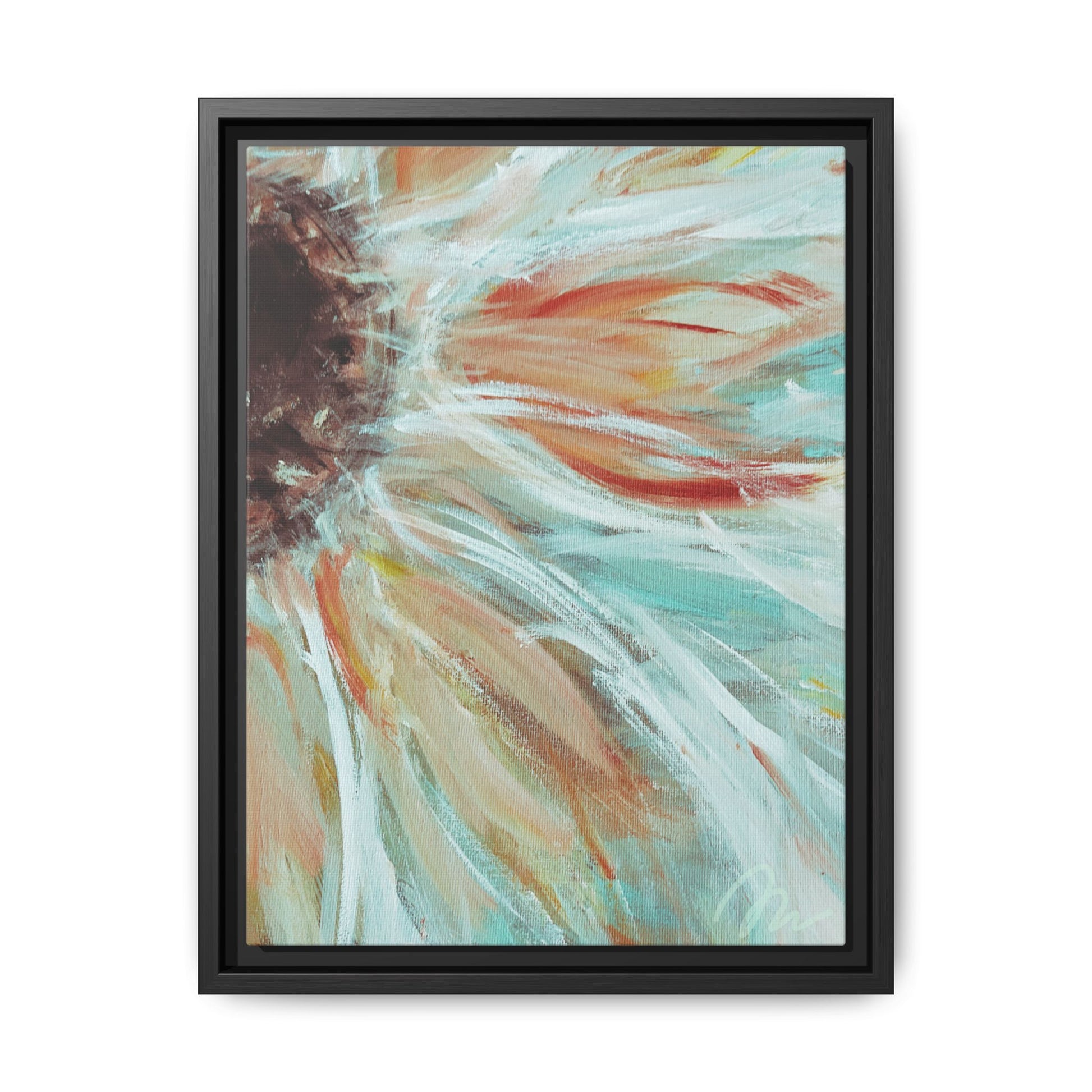 Abstract Floral Burst Framed Canvas - Fortunate Lemon Shop