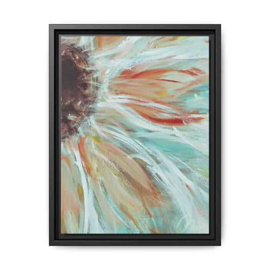 Abstract Floral Burst Framed Canvas - Fortunate Lemon Shop