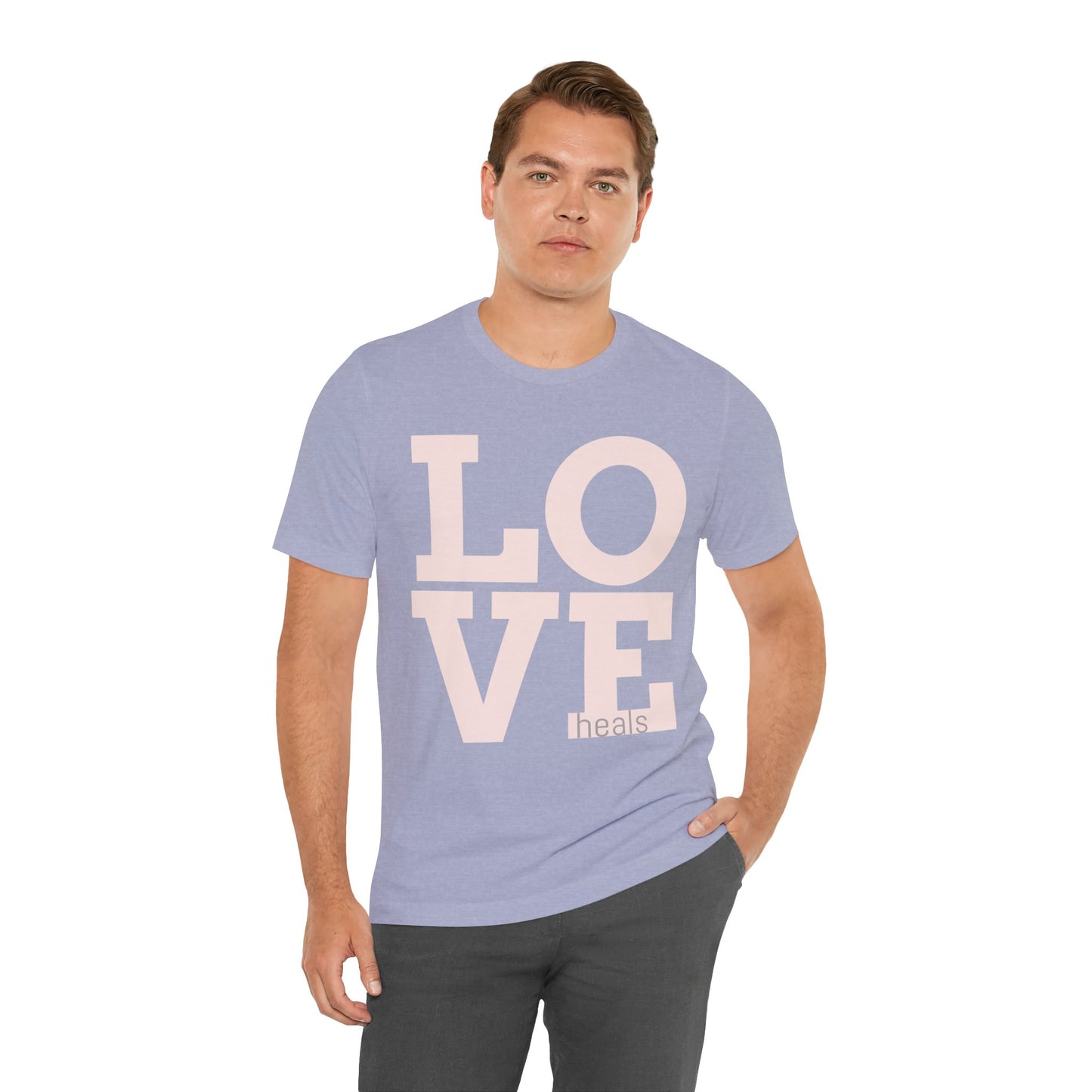 Love Heals Graphic Tee — Inspirational Pink Unisex T-Shirt - Fortunate Lemon Shop