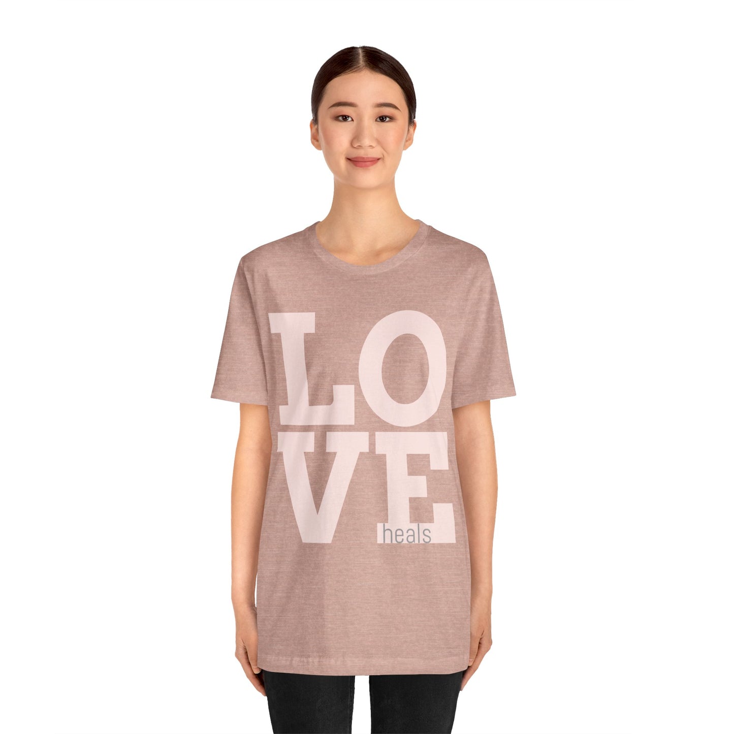 Love Heals Graphic Tee — Inspirational Pink Unisex T-Shirt - Fortunate Lemon Shop
