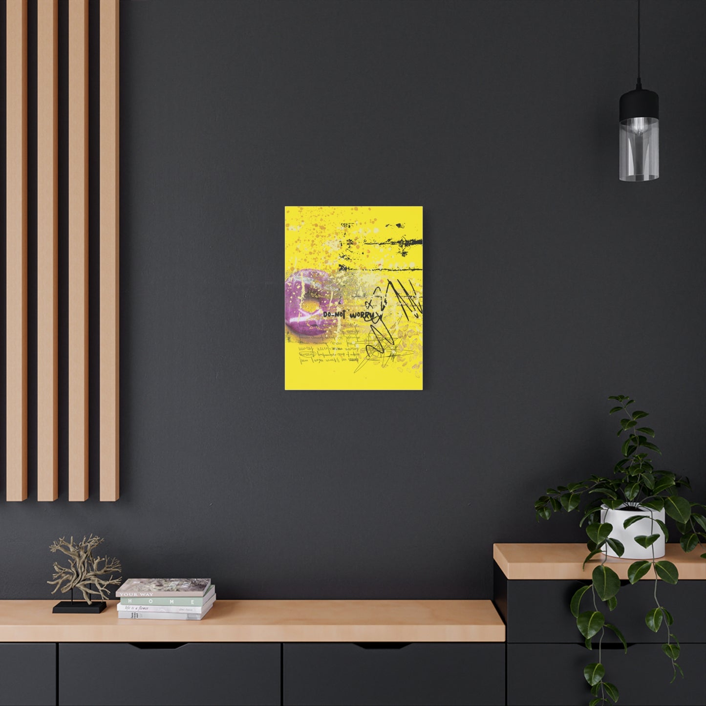 Do Not Worry Donut Pop Art Canvas - Fortunate Lemon Shop