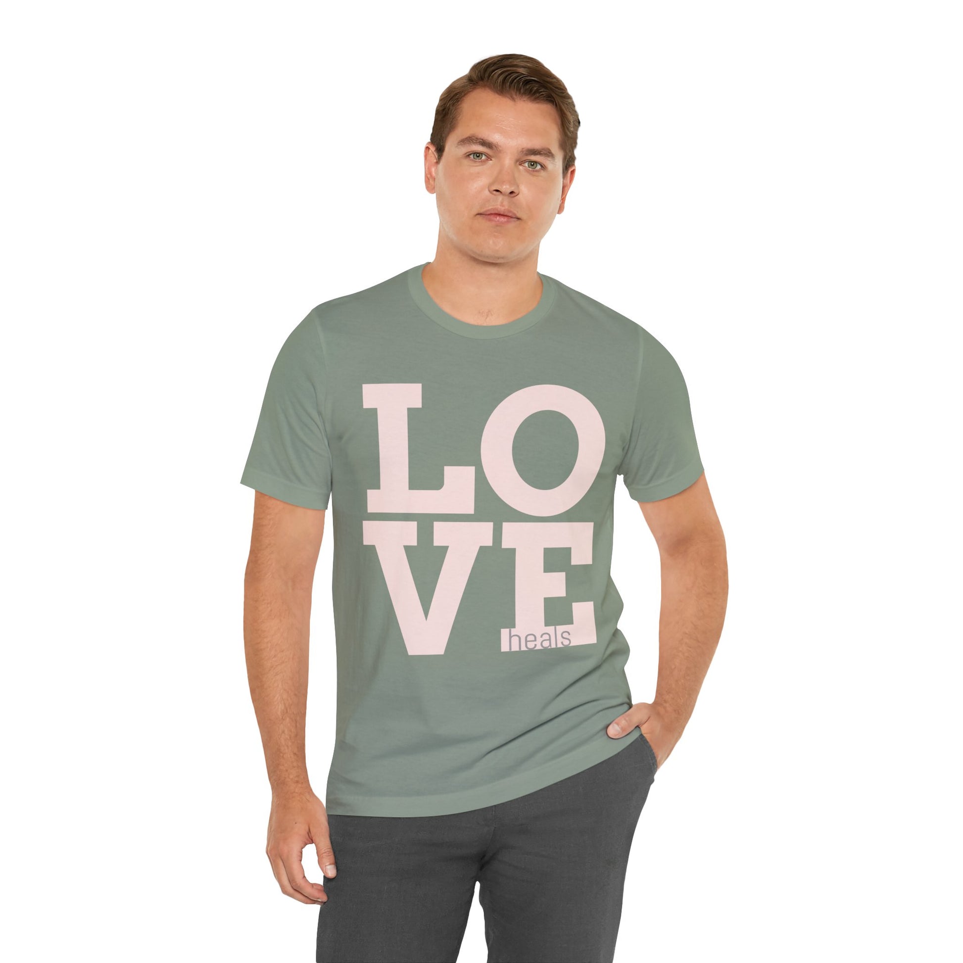 Love Heals Graphic Tee — Inspirational Pink Unisex T-Shirt - Fortunate Lemon Shop