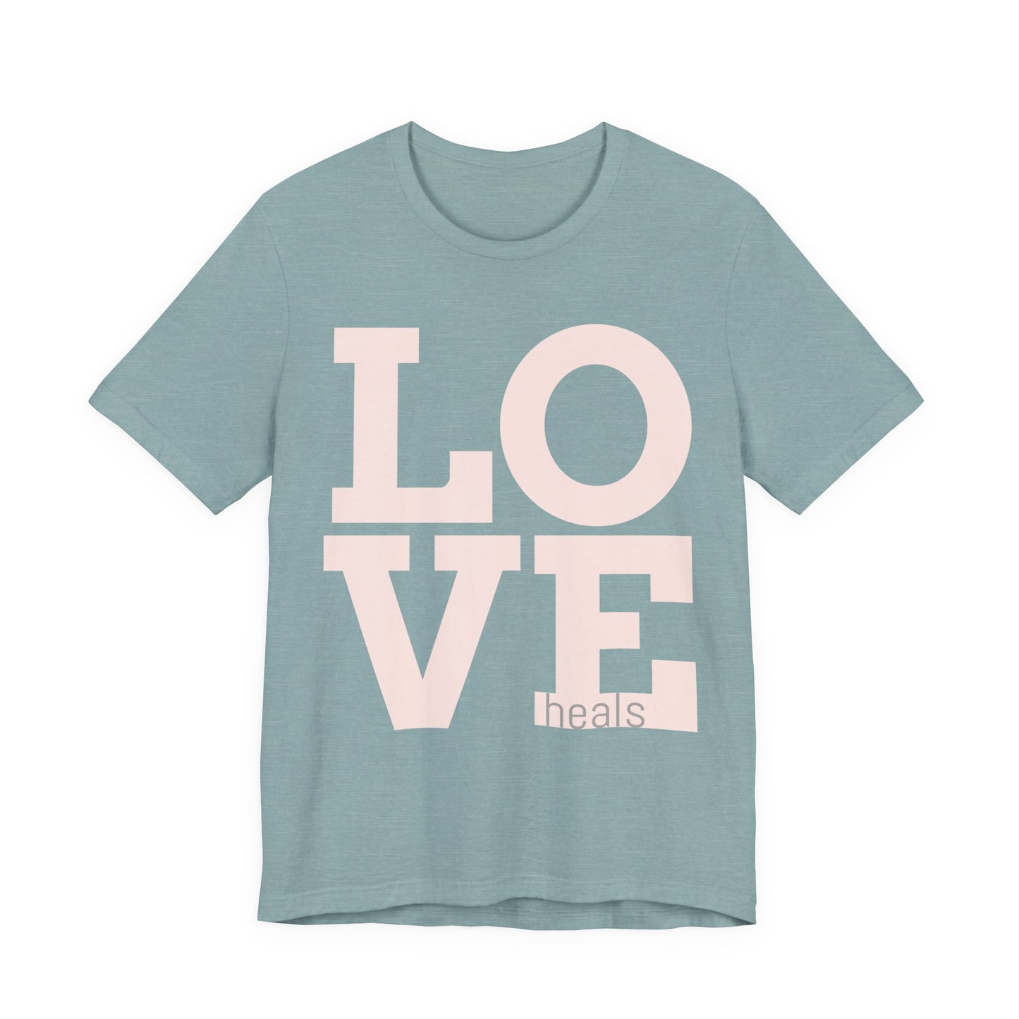 Love Heals Graphic Tee — Inspirational Pink Unisex T-Shirt - Fortunate Lemon Shop