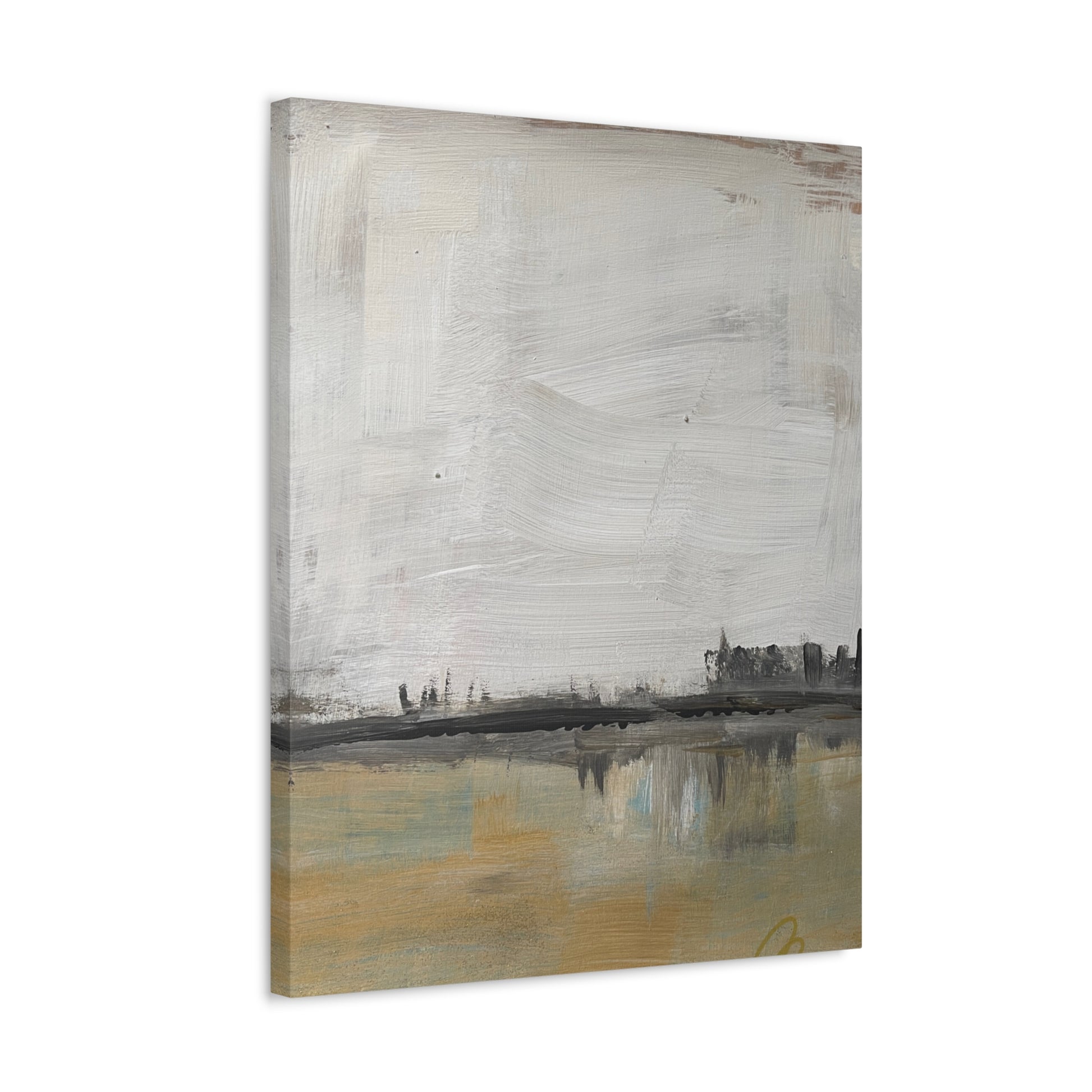 Urban Reflection - Abstract Horizon Stretched Canvas Print - Fortunate Lemon Shop