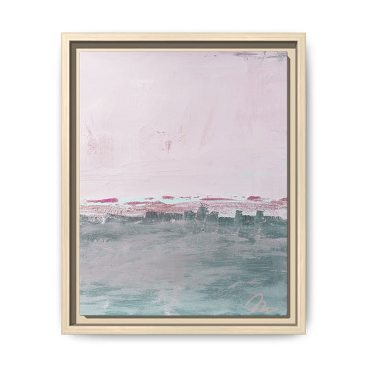 Abstract Pastel Seascape Canvas Print — Framed Matte Wall Art - Fortunate Lemon Shop