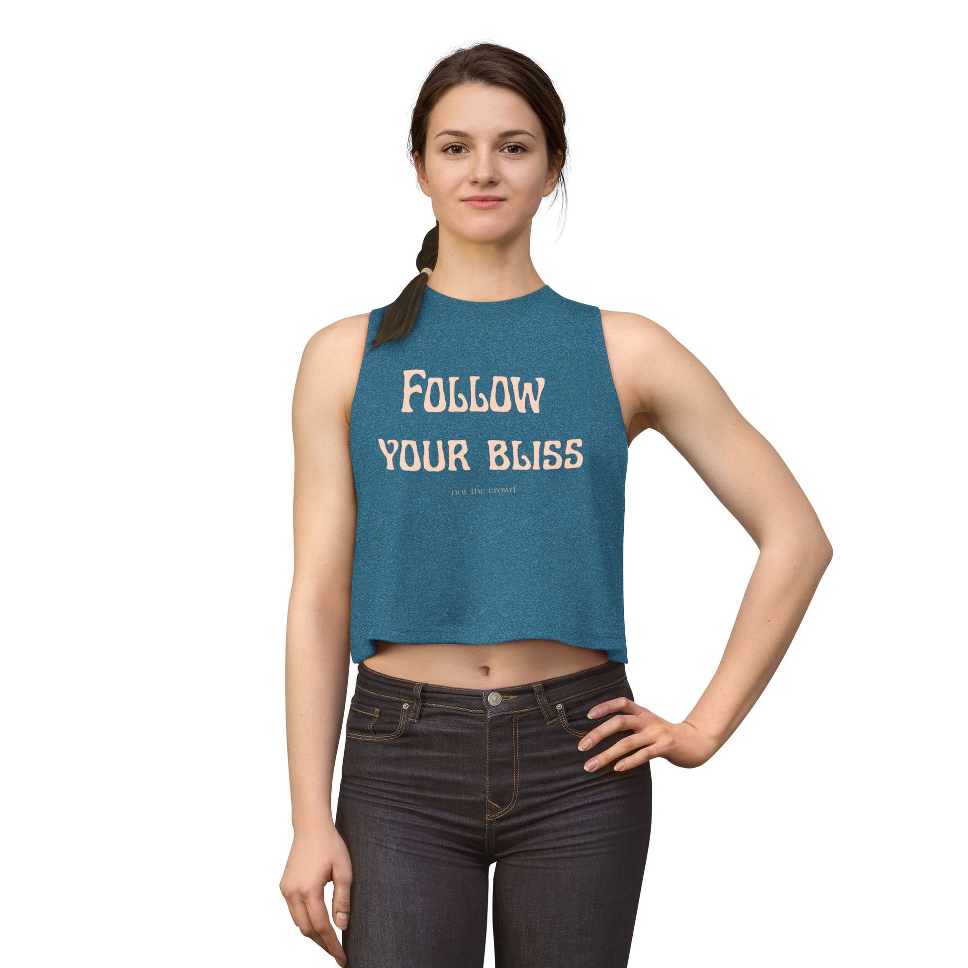 Crop Top — "Follow Your Bliss" Motivational Women's Crop Top - Fortunate Lemon Shop