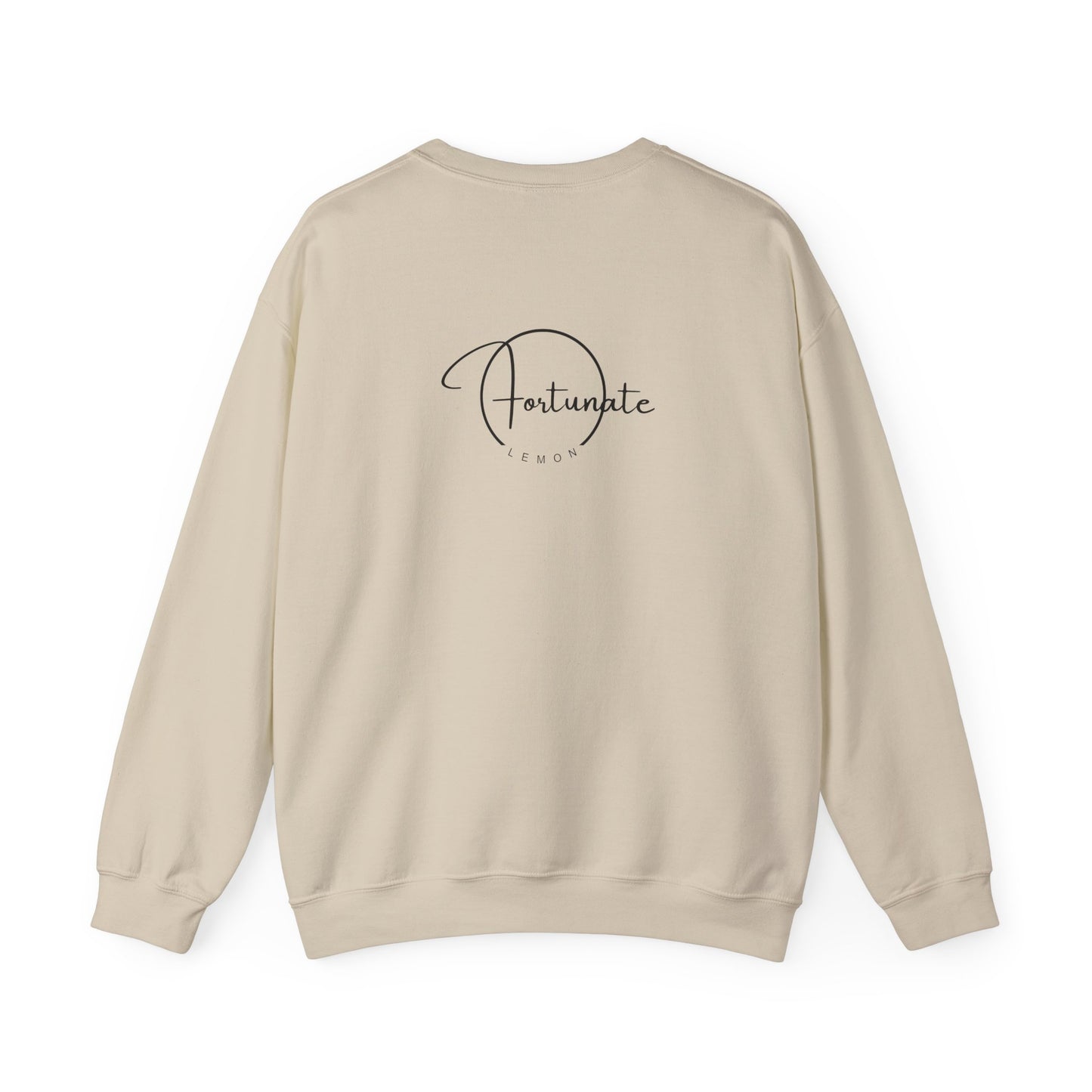 Crewneck Sweatshirt — "Life Is Too Short" Minimalist Quote Pullover - Fortunate Lemon Shop