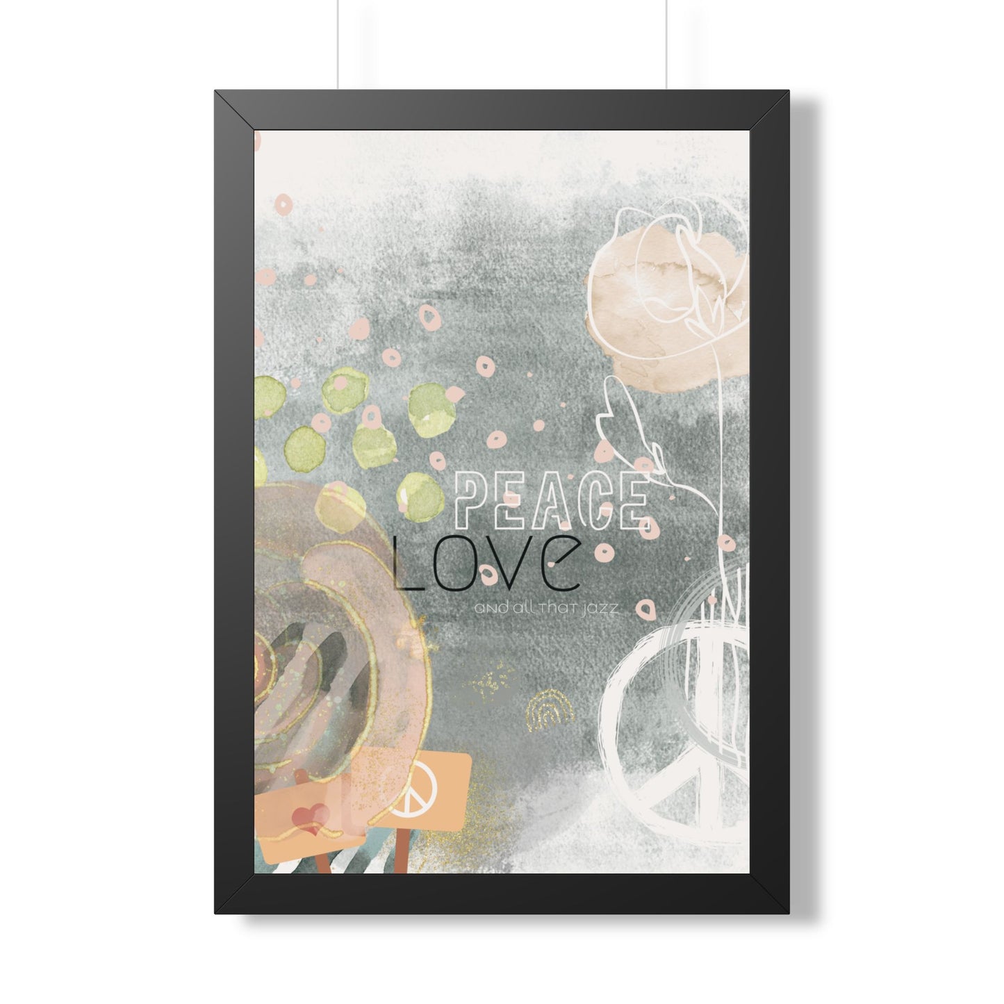 All that Jazz Framed Poster — Abstract Boho Wall Art - Fortunate Lemon Shop