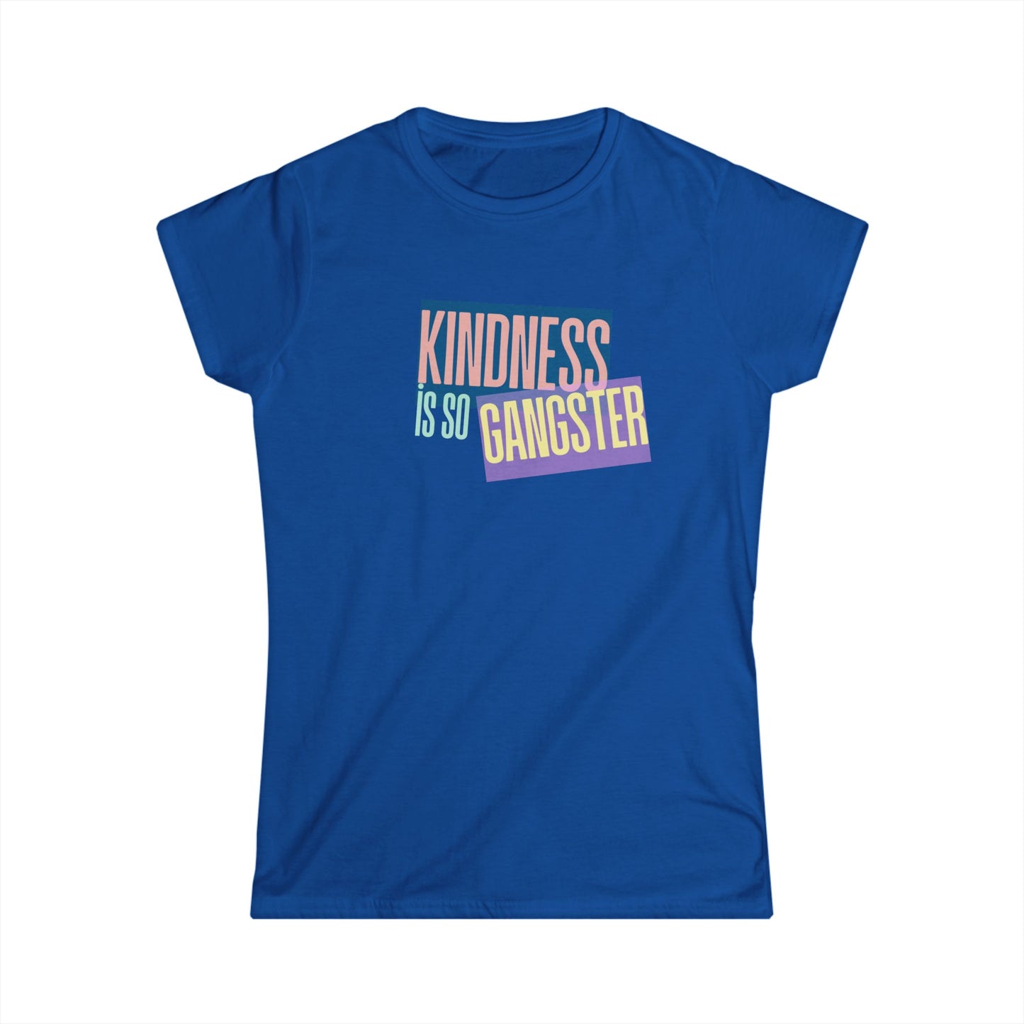 Kindness Is So Gangster Women’s Tee — Retro Pastel Graphic Shirt - Fortunate Lemon Shop