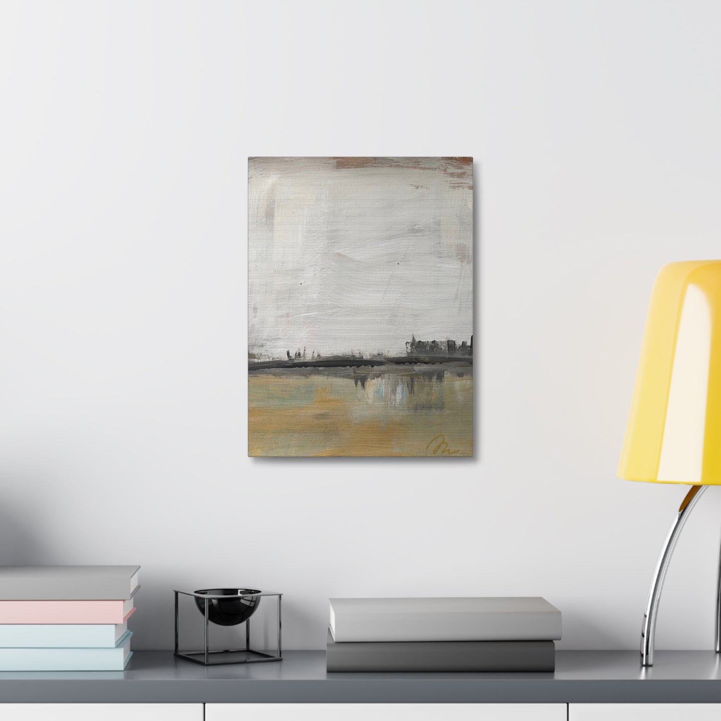Urban Reflection - Abstract Horizon Stretched Canvas Print - Fortunate Lemon Shop