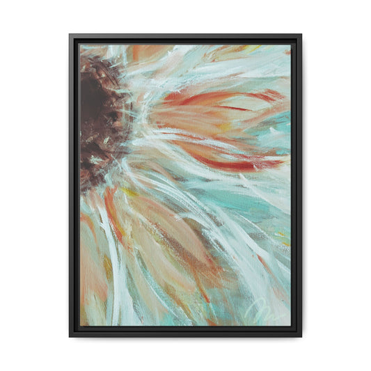 Abstract Floral Burst Framed Canvas - Fortunate Lemon Shop