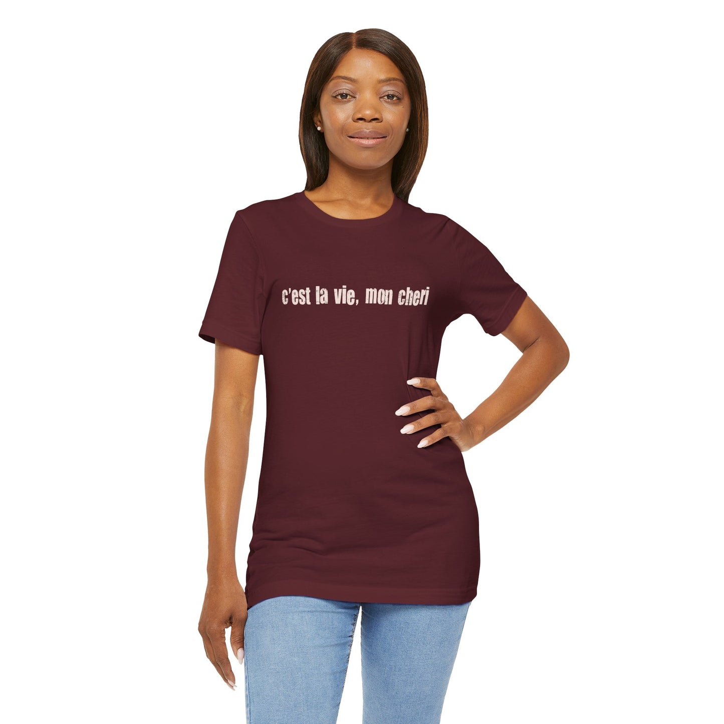 C'est la Vie Mon Cheri Tee — French Phrase Graphic T-Shirt - Fortunate Lemon Shop