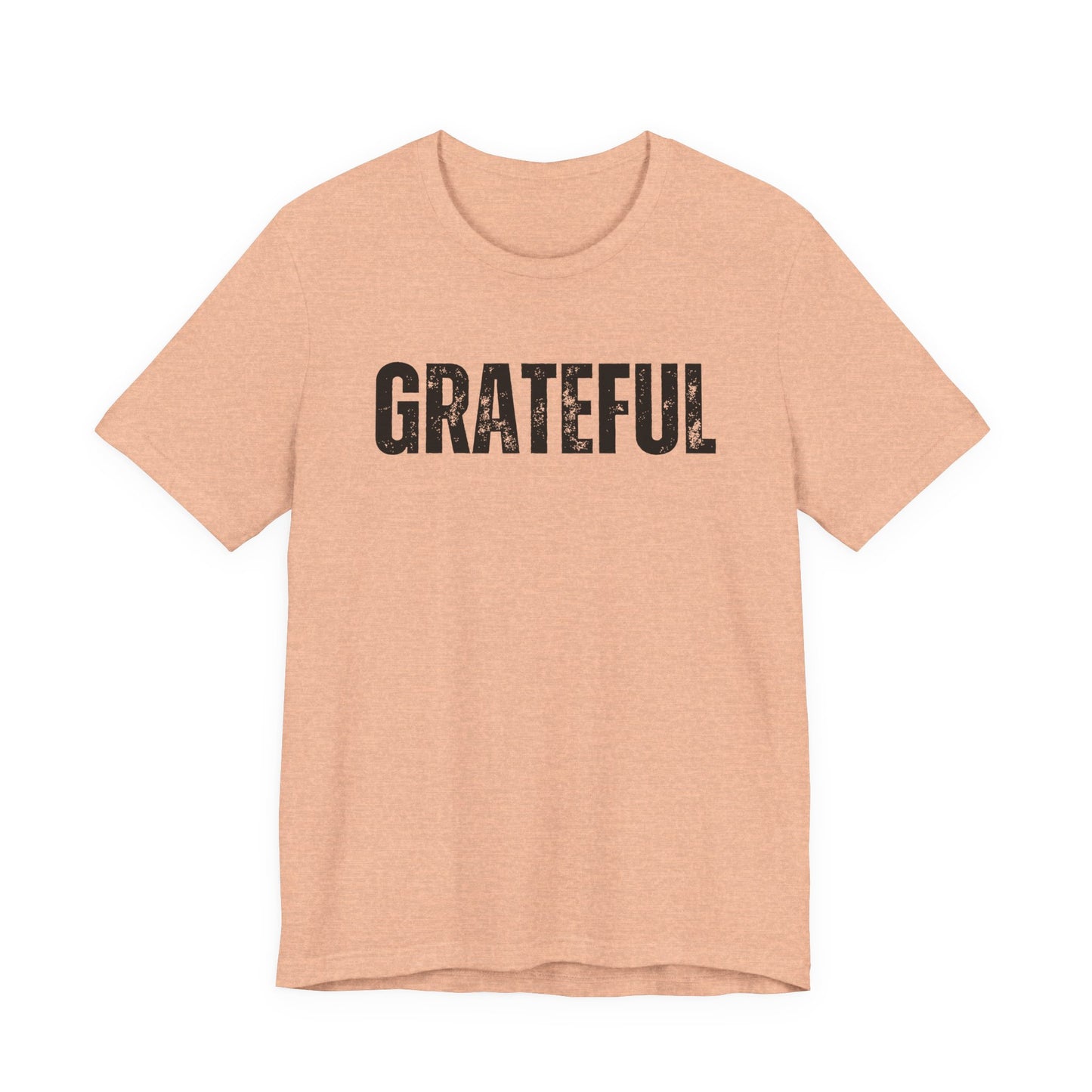 Grateful Graphic Tee – Vintage Distressed 'GRATEFUL' Short Sleeve Shirt - Fortunate Lemon Shop
