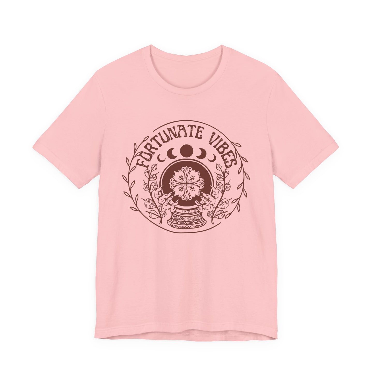 Fortunate Vibes Tee — Crystal Ball Floral Graphic T-Shirt - Fortunate Lemon Shop
