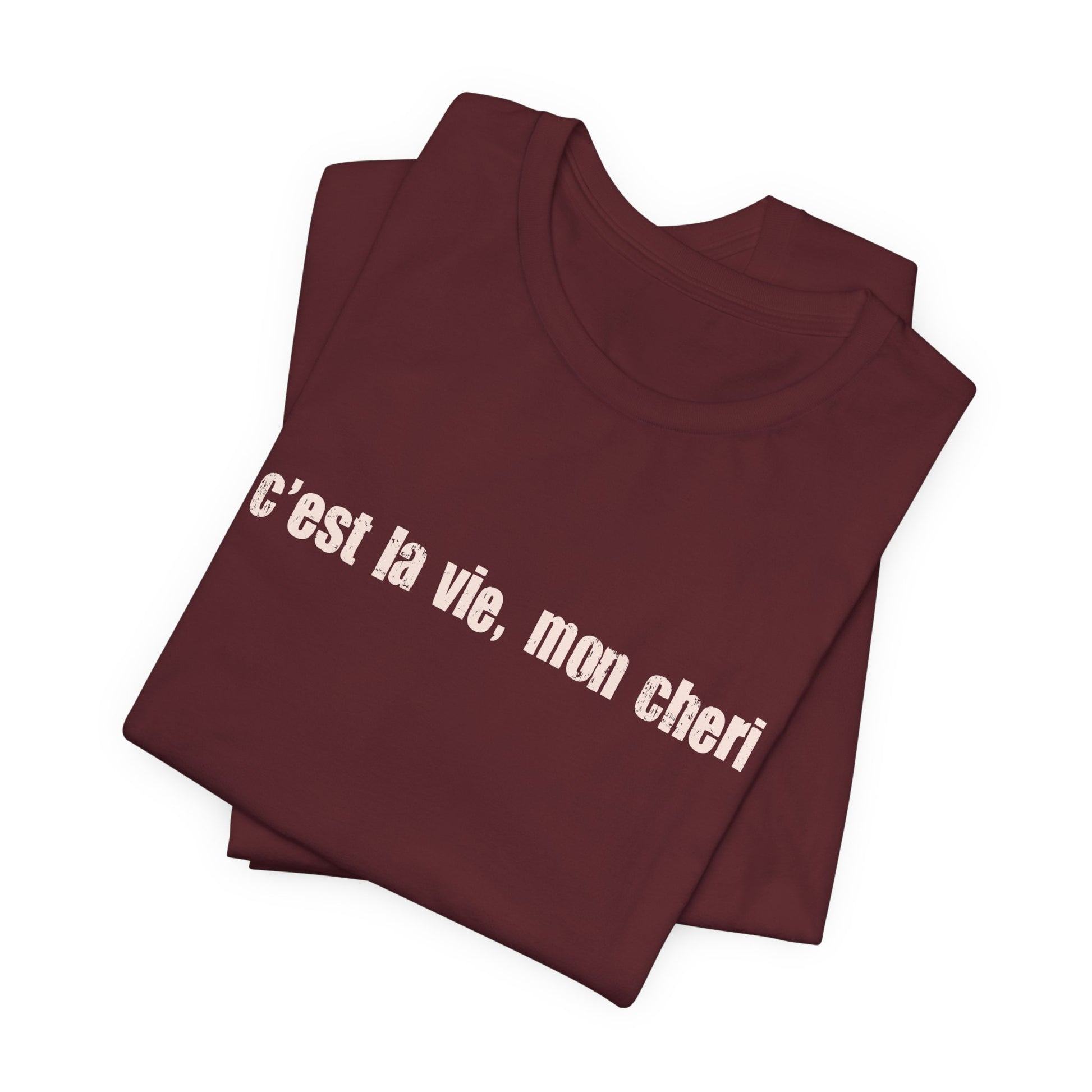 C'est la Vie Mon Cheri Tee — French Phrase Graphic T-Shirt - Fortunate Lemon Shop