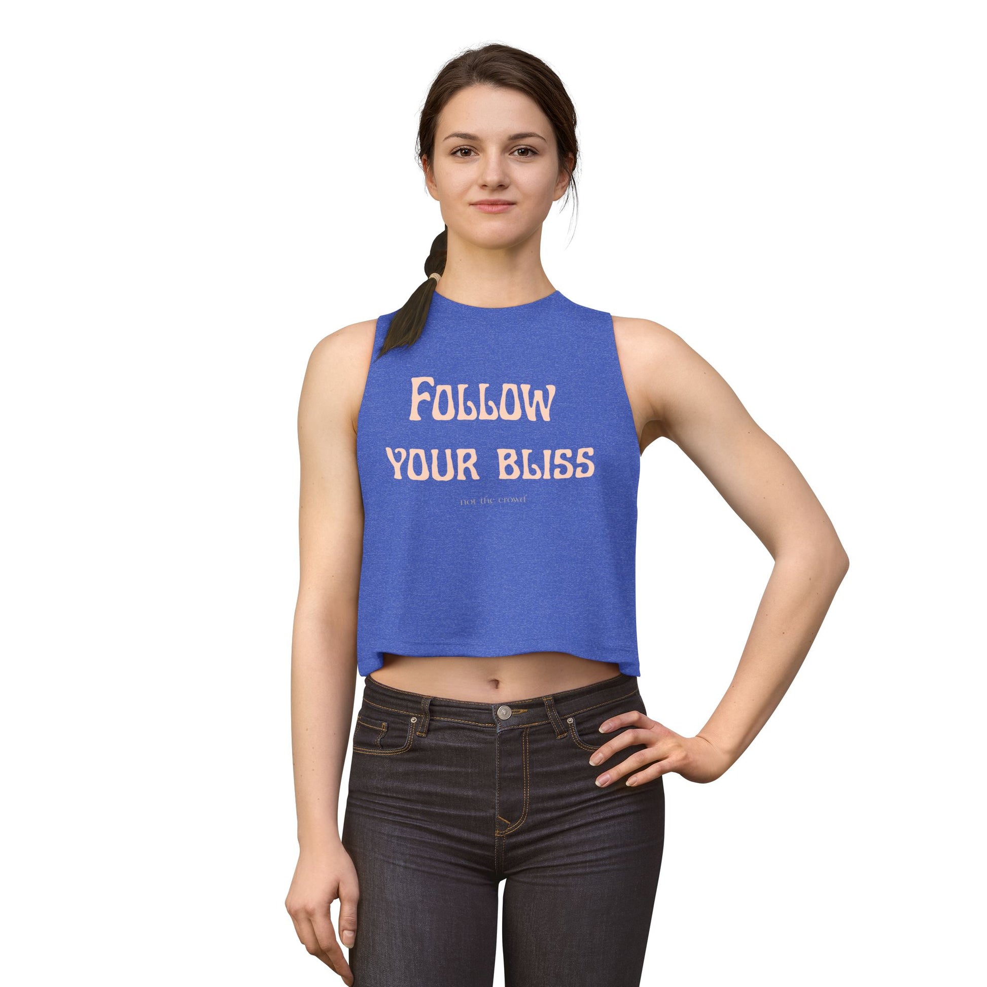 Crop Top — "Follow Your Bliss" Motivational Women's Crop Top - Fortunate Lemon Shop