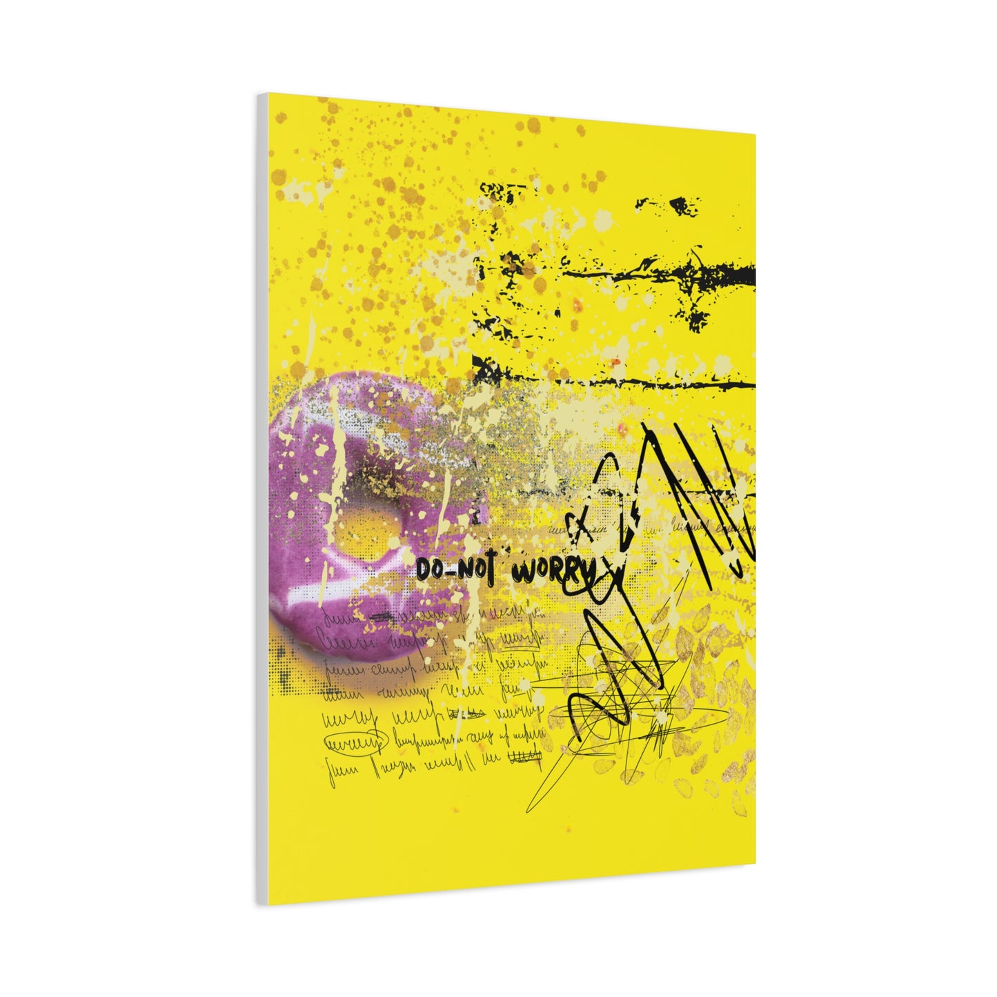 Do Not Worry Donut Pop Art Canvas - Fortunate Lemon Shop