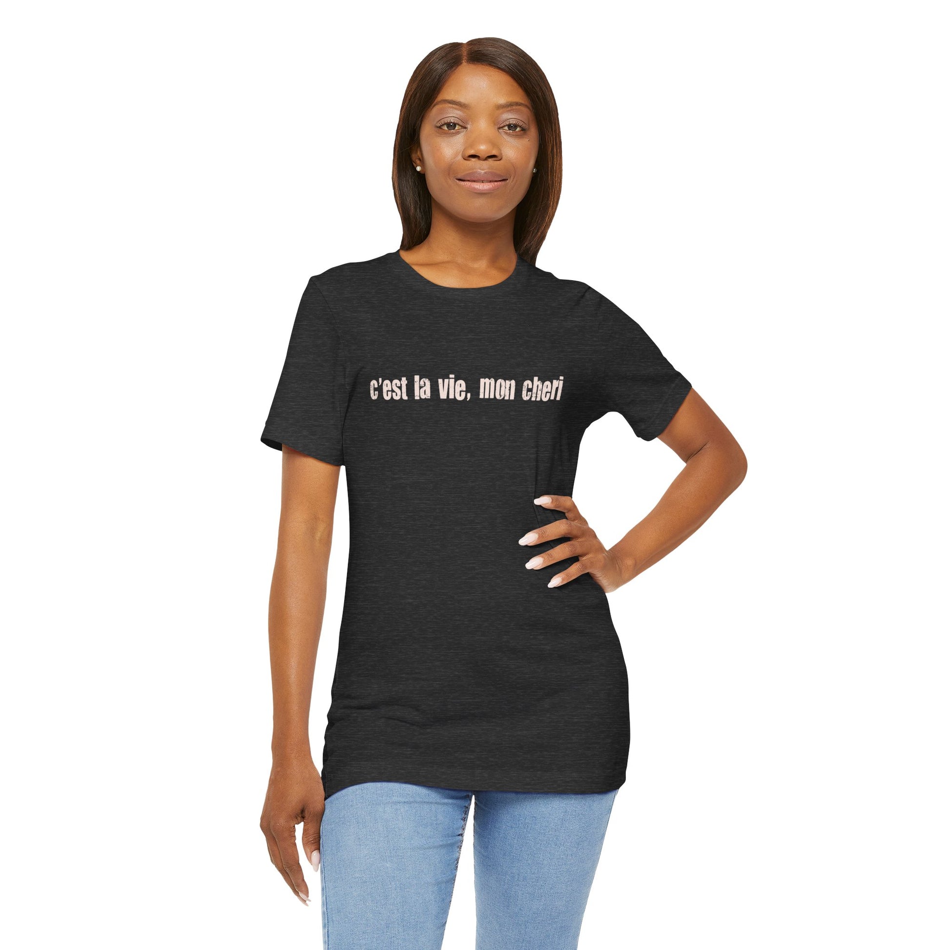 C'est la Vie Mon Cheri Tee — French Phrase Graphic T-Shirt - Fortunate Lemon Shop
