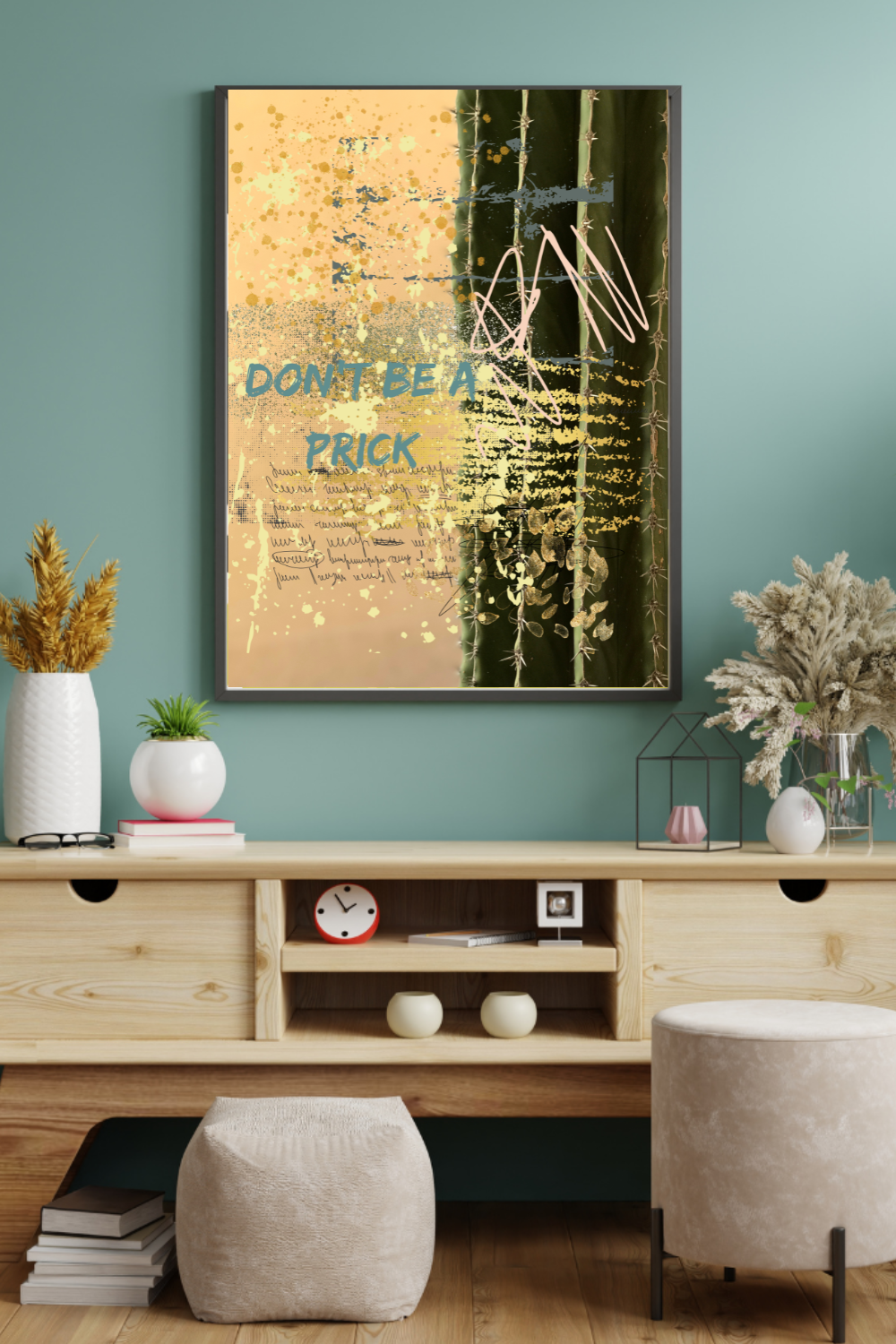 Don't Be a Prick Framed Poster — Bold Abstract Wall Art - Fortunate Lemon Shop