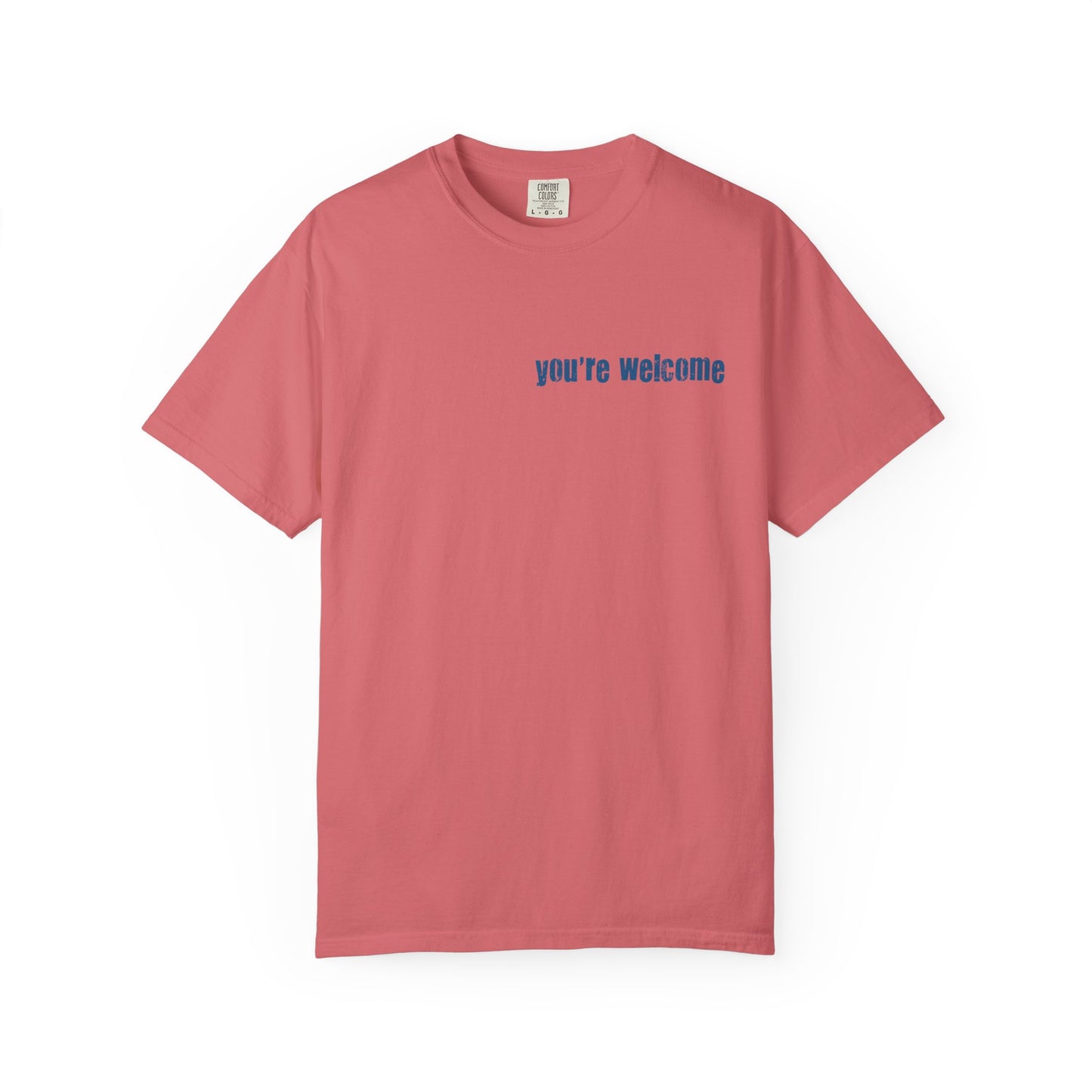 T-Shirt — “You’re Welcome” Motivational Graphic Tee (Back Quote: "I Can’t Make People Like Me…") - Fortunate Lemon Shop
