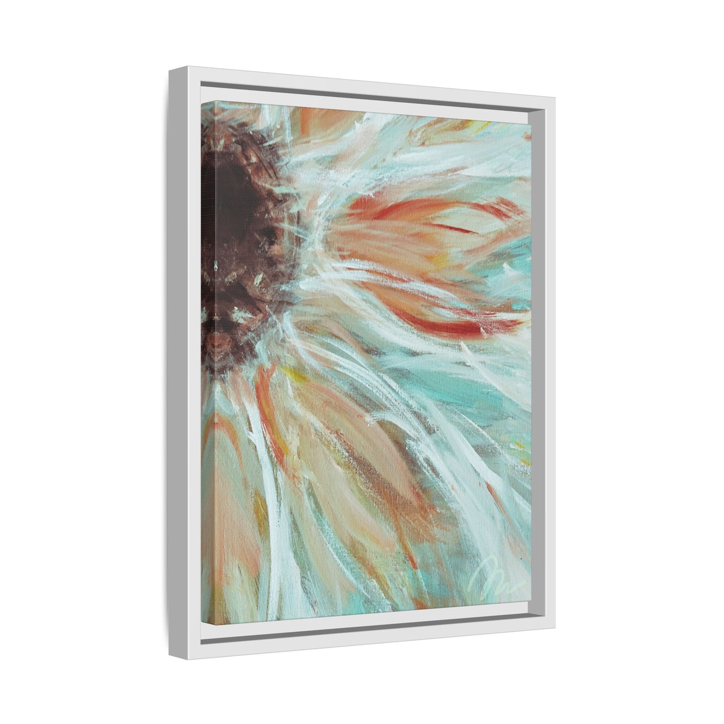 Abstract Floral Burst Framed Canvas - Fortunate Lemon Shop