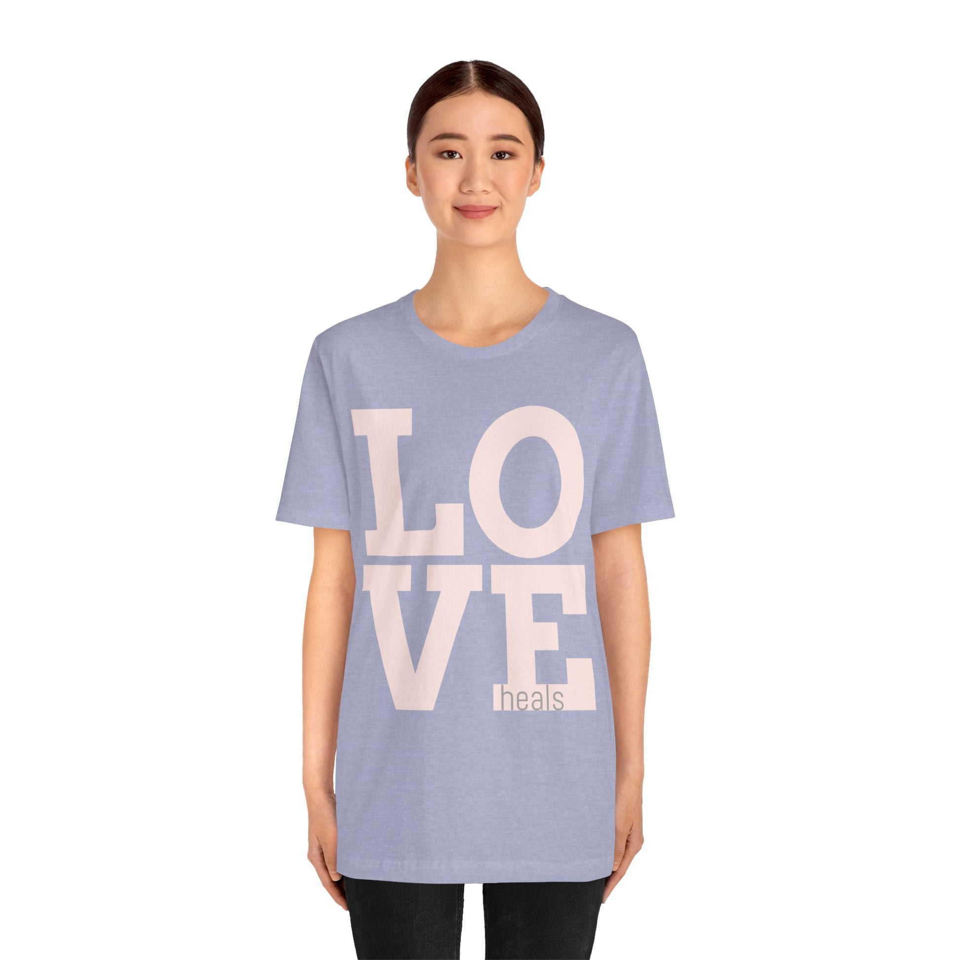 Love Heals Graphic Tee — Inspirational Pink Unisex T-Shirt - Fortunate Lemon Shop