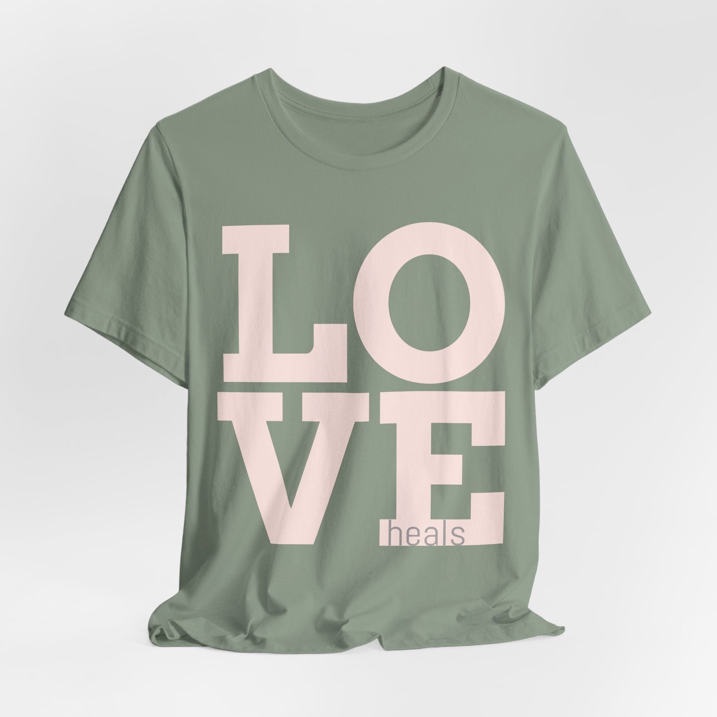 Love Heals Graphic Tee — Inspirational Pink Unisex T-Shirt - Fortunate Lemon Shop