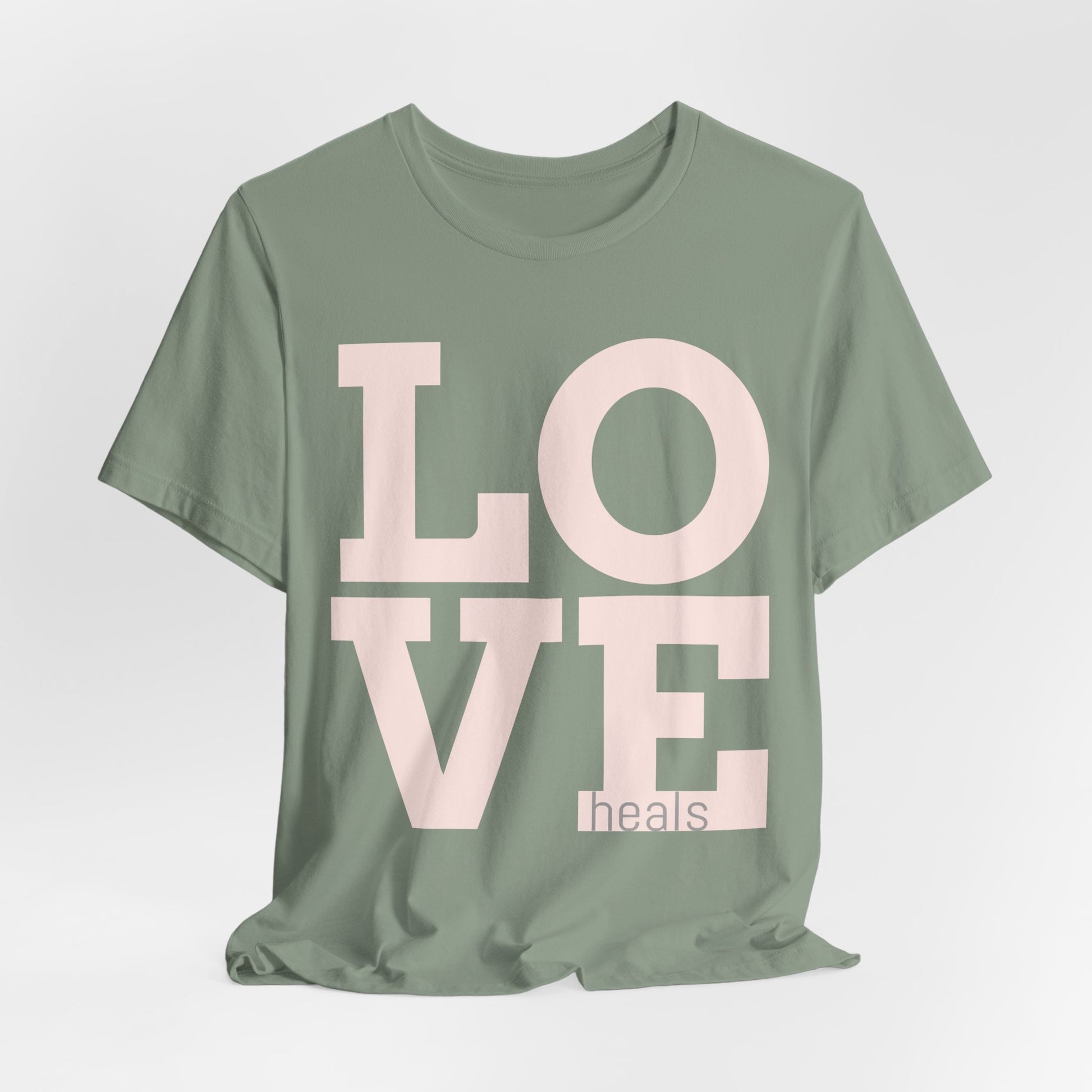Love Heals Graphic Tee — Inspirational Pink Unisex T-Shirt - Fortunate Lemon Shop