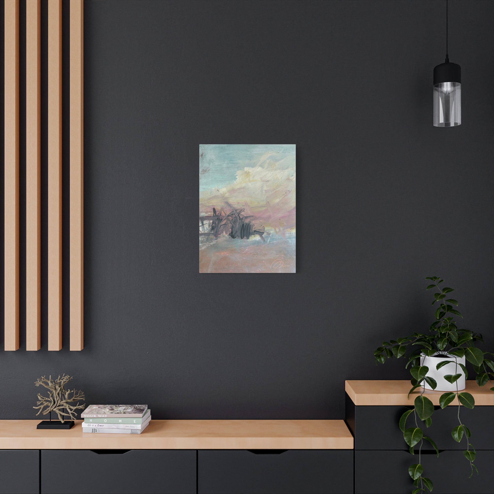 Abstract Coastal Pastel Canvas Print — Matte Stretched Wall Art - Fortunate Lemon Shop