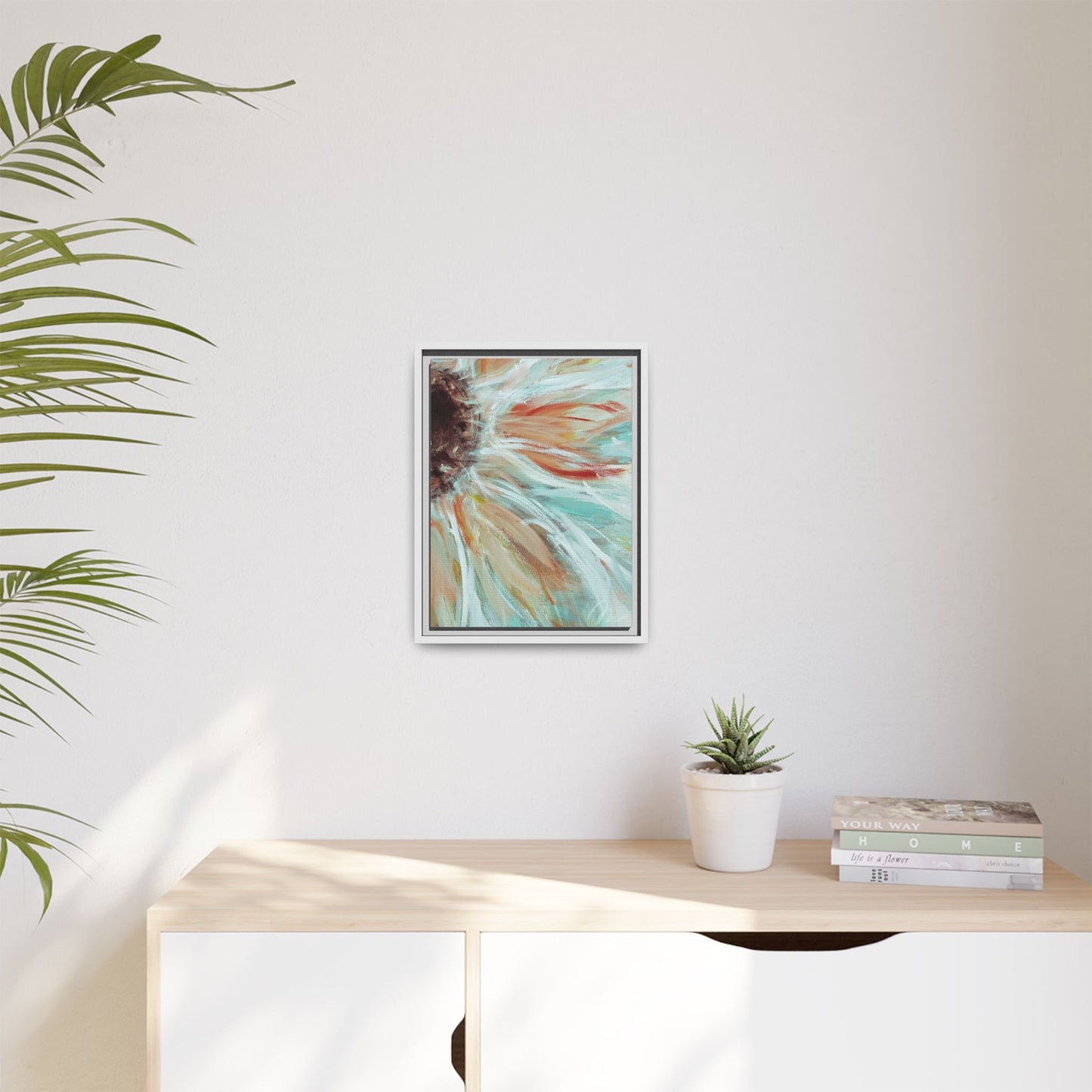 Abstract Floral Burst Framed Canvas - Fortunate Lemon Shop