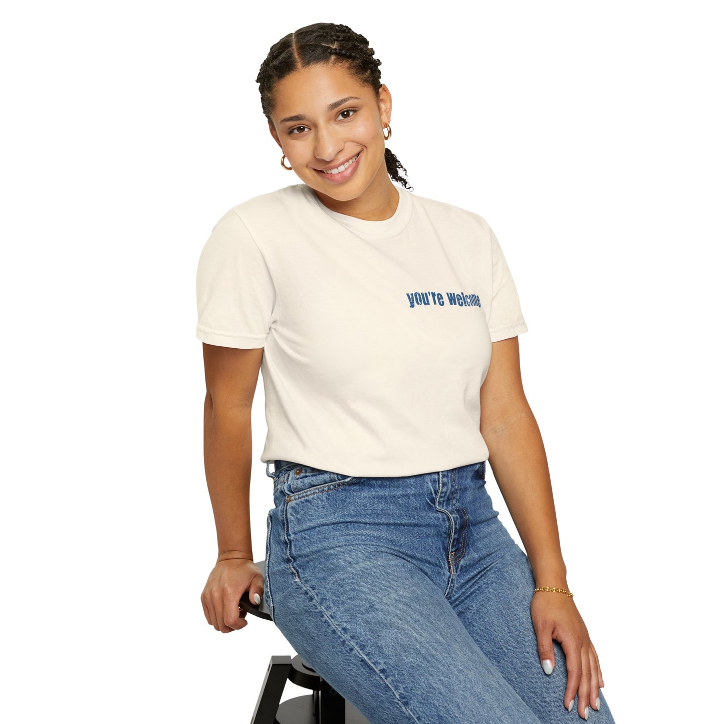 T-Shirt — “You’re Welcome” Motivational Graphic Tee (Back Quote: "I Can’t Make People Like Me…") - Fortunate Lemon Shop