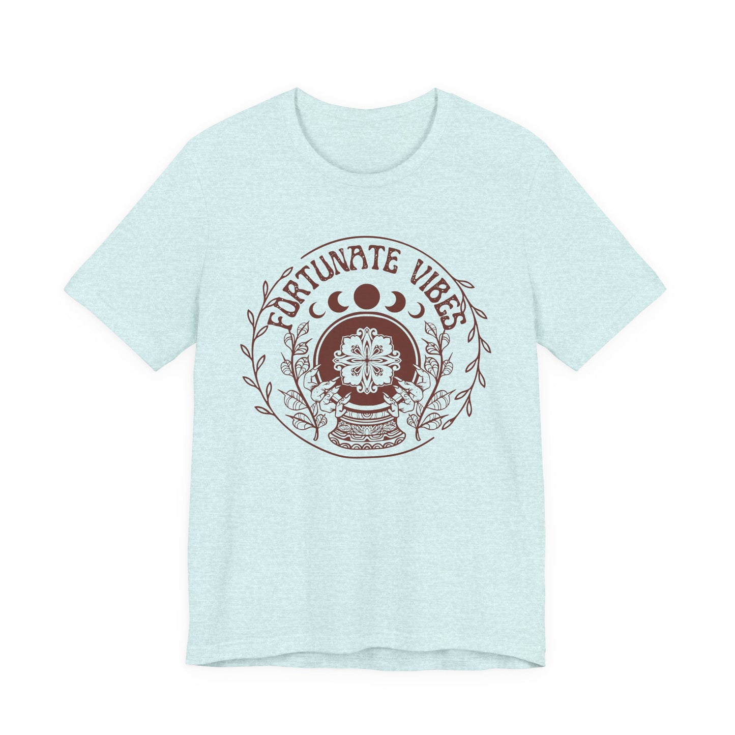 Fortunate Vibes Tee — Crystal Ball Floral Graphic T-Shirt - Fortunate Lemon Shop