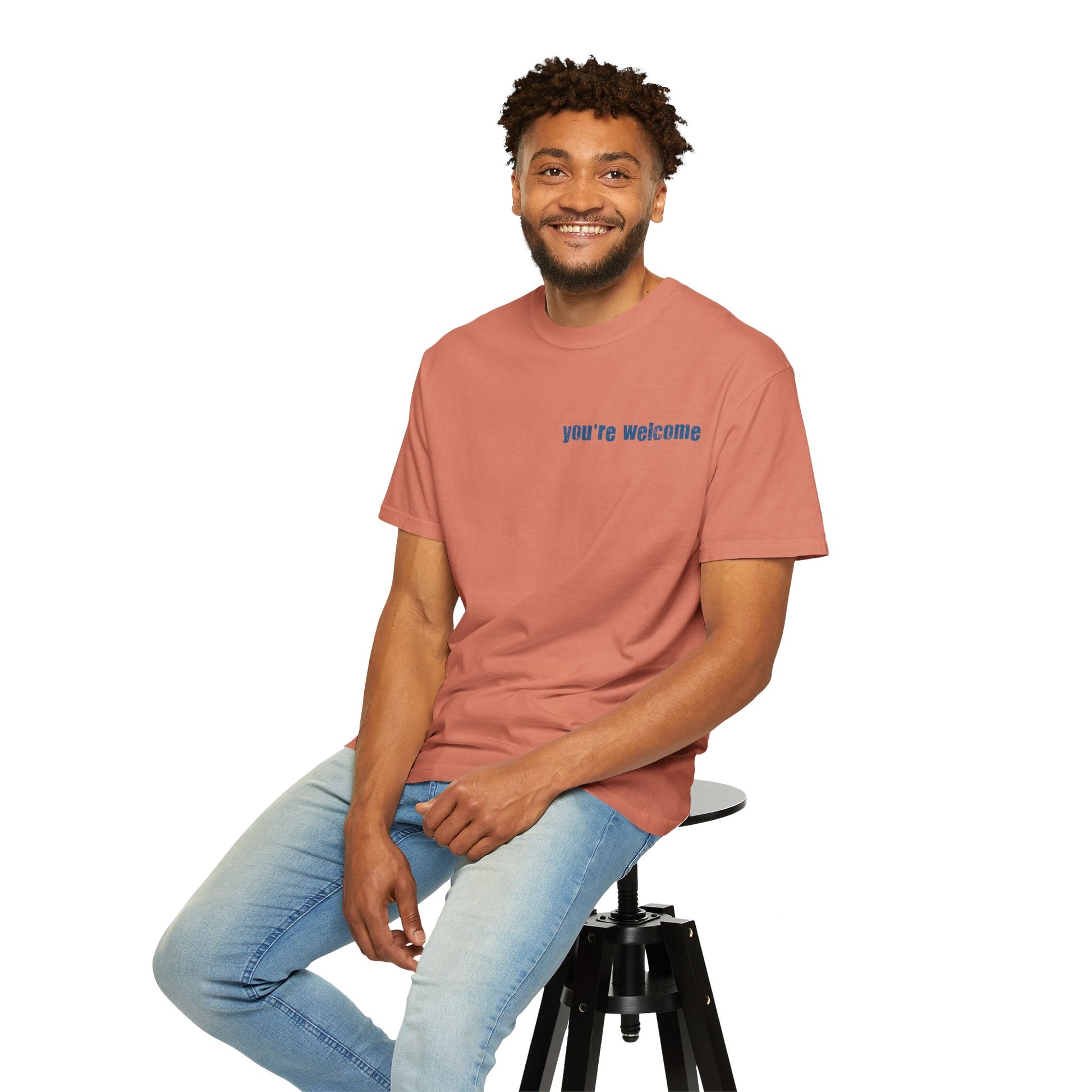 T-Shirt — “You’re Welcome” Motivational Graphic Tee (Back Quote: "I Can’t Make People Like Me…") - Fortunate Lemon Shop
