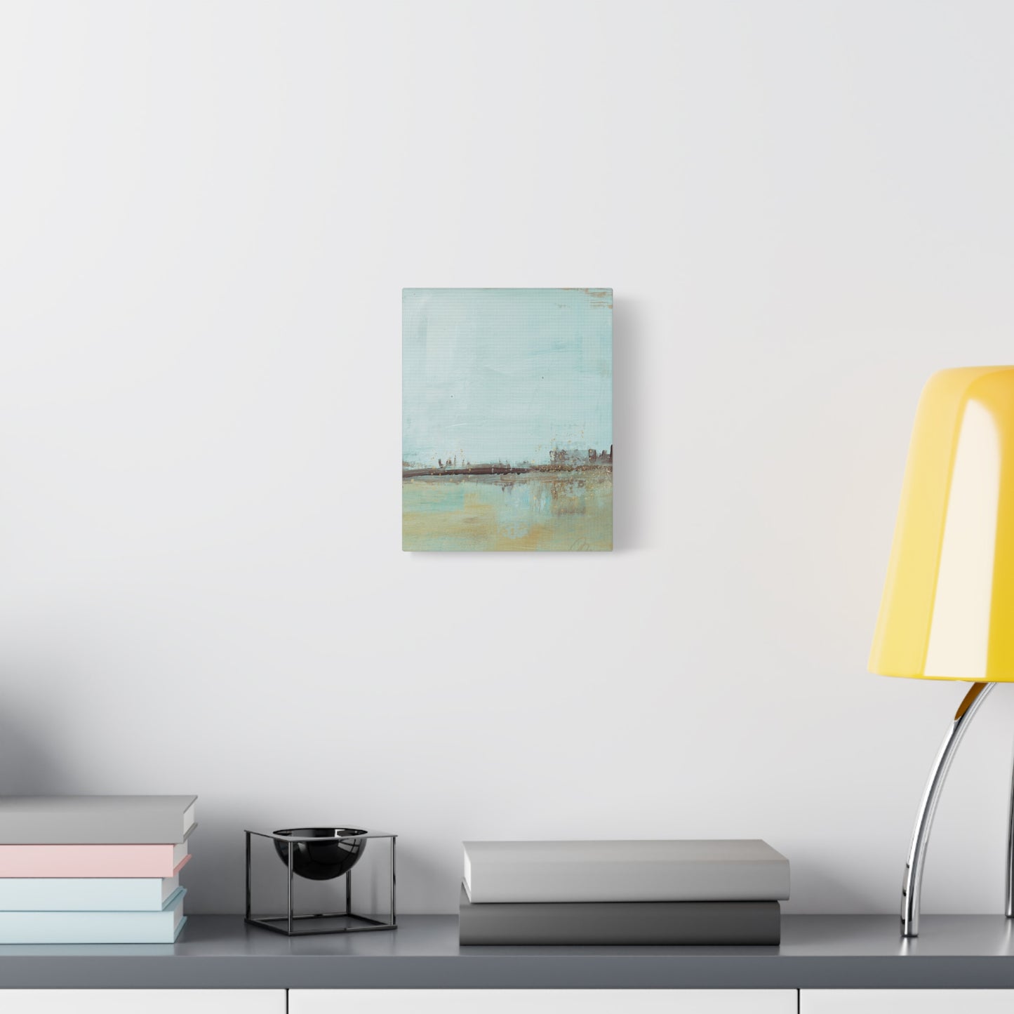Coastal Serenity Matte Canvas Art - Stretched Abstract Seascape - Fortunate Lemon Shop