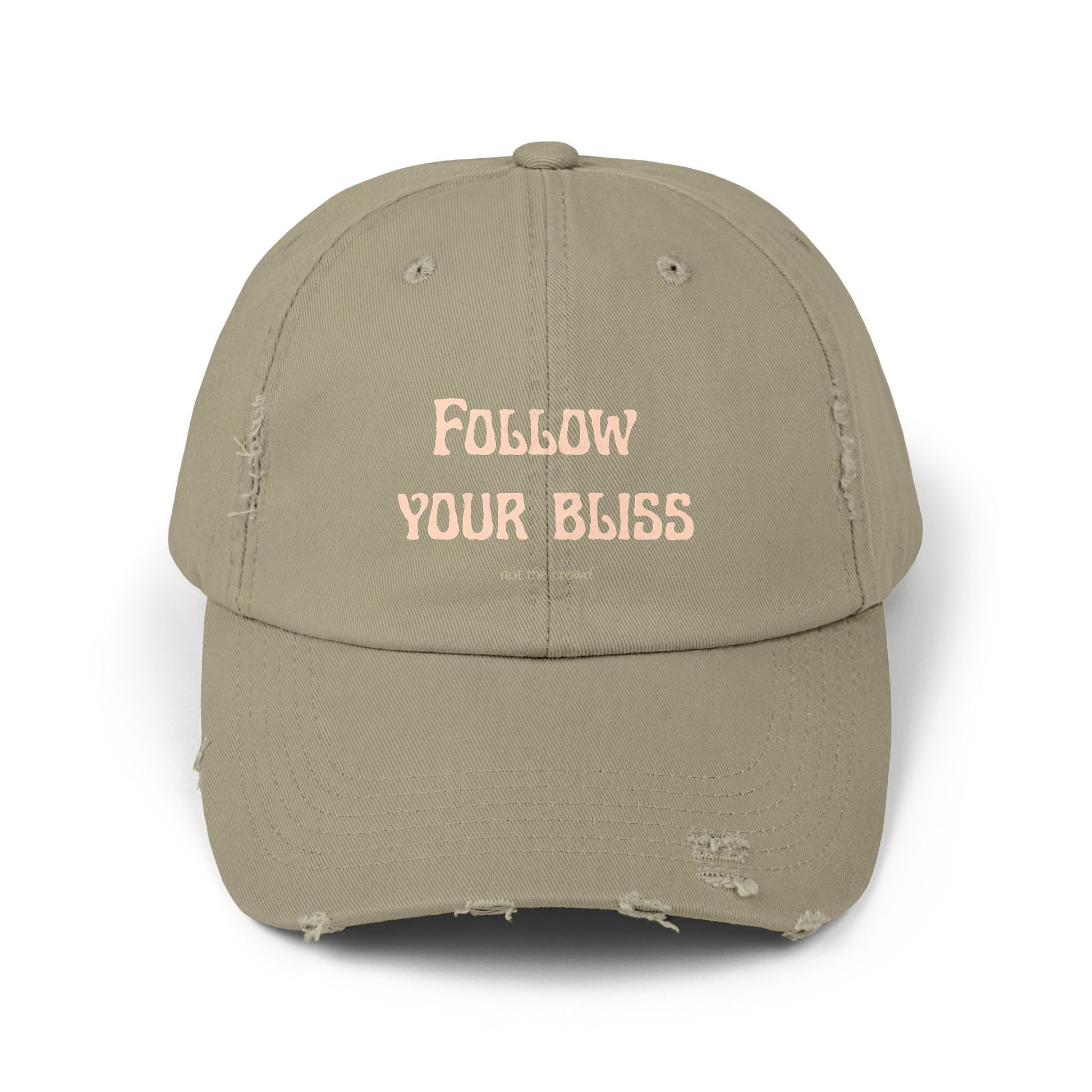 Distressed Dad Hat - "Follow Your Bliss" Embroidered Cap - Fortunate Lemon Shop