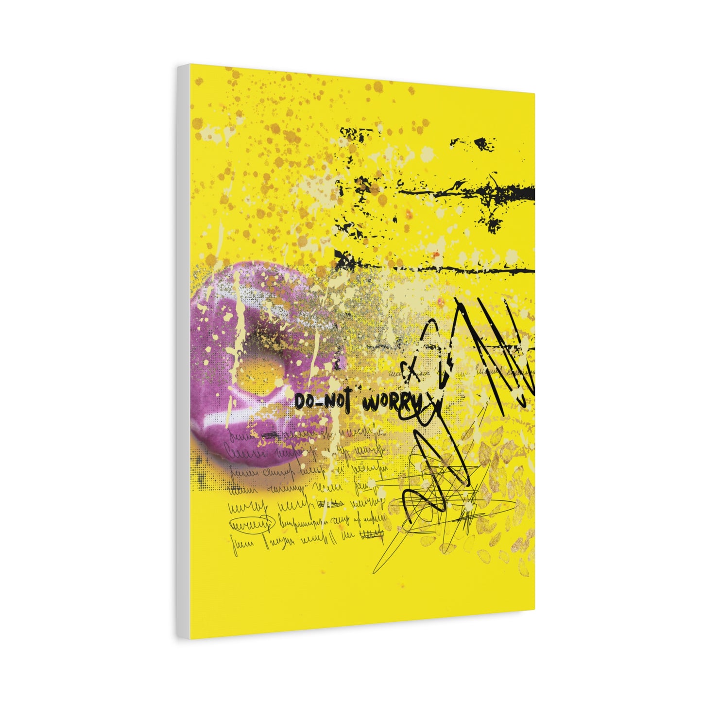 Do Not Worry Donut Pop Art Canvas - Fortunate Lemon Shop