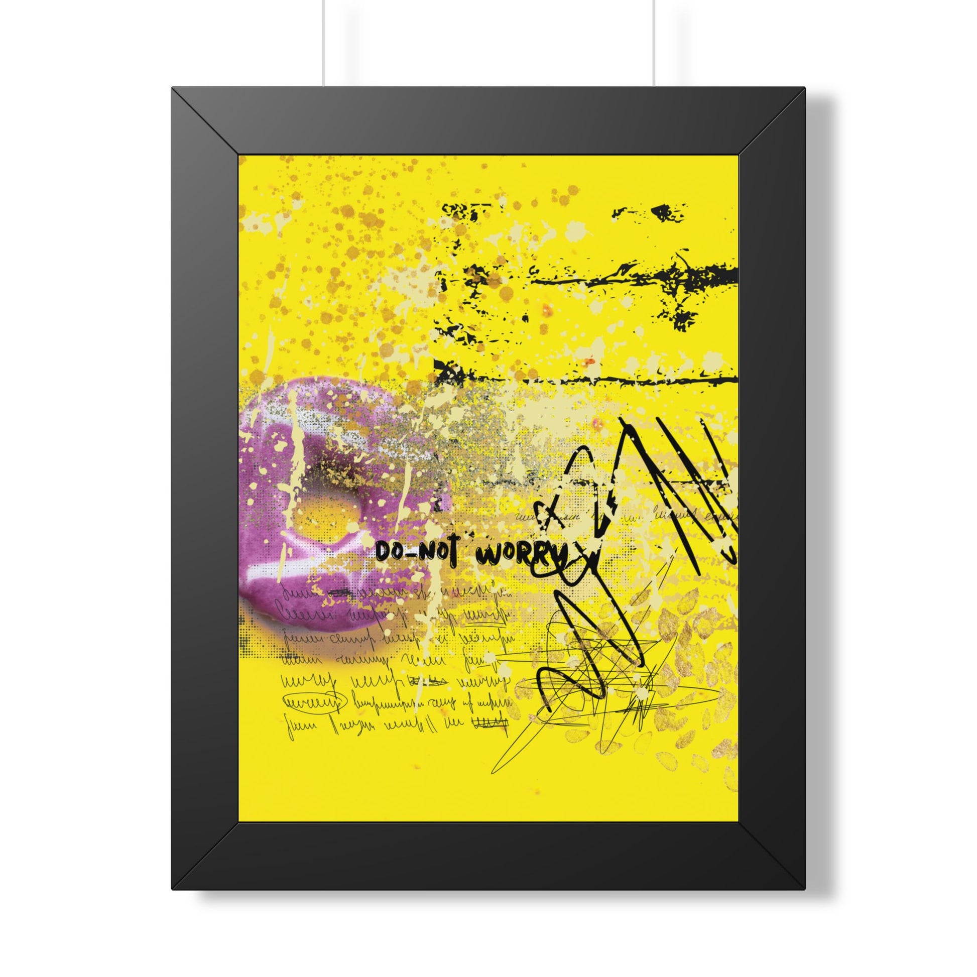 Do-Not Worry Abstract Poster — Yellow Modern Wall Art - Fortunate Lemon Shop