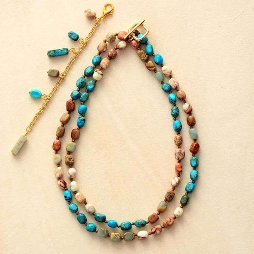 Eternity Semi-Precious Stones Necklace Semi-Precious Stones