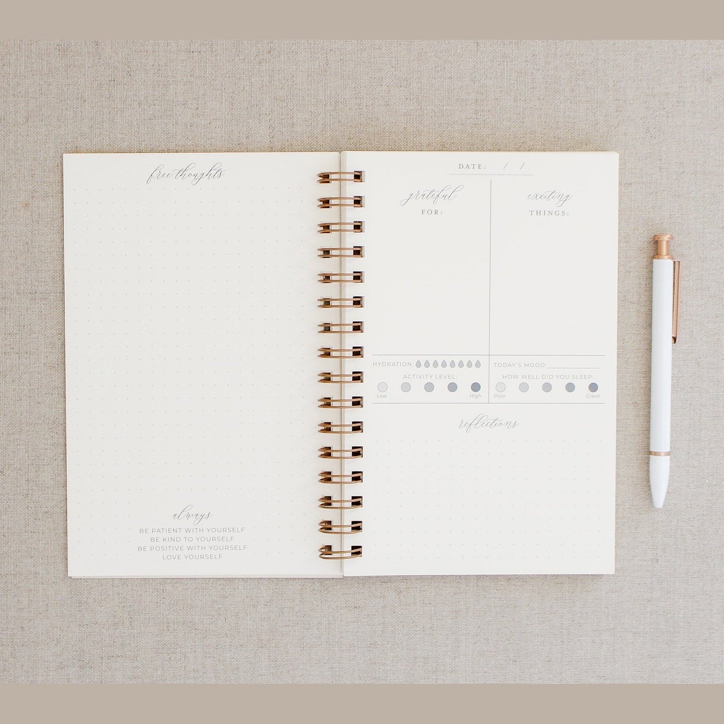 Flourish // Wellness Journal - Fortunate Lemon Shop