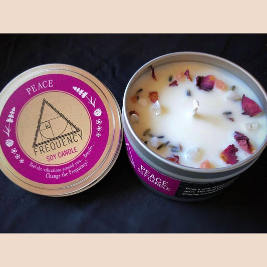Peace Crystal Natural Soy Candle - Fortunate Lemon Shop