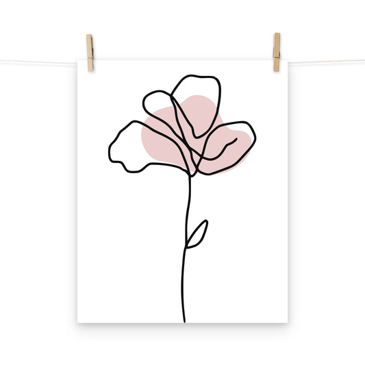 Pink Flower Art Print - Fortunate Lemon Shop