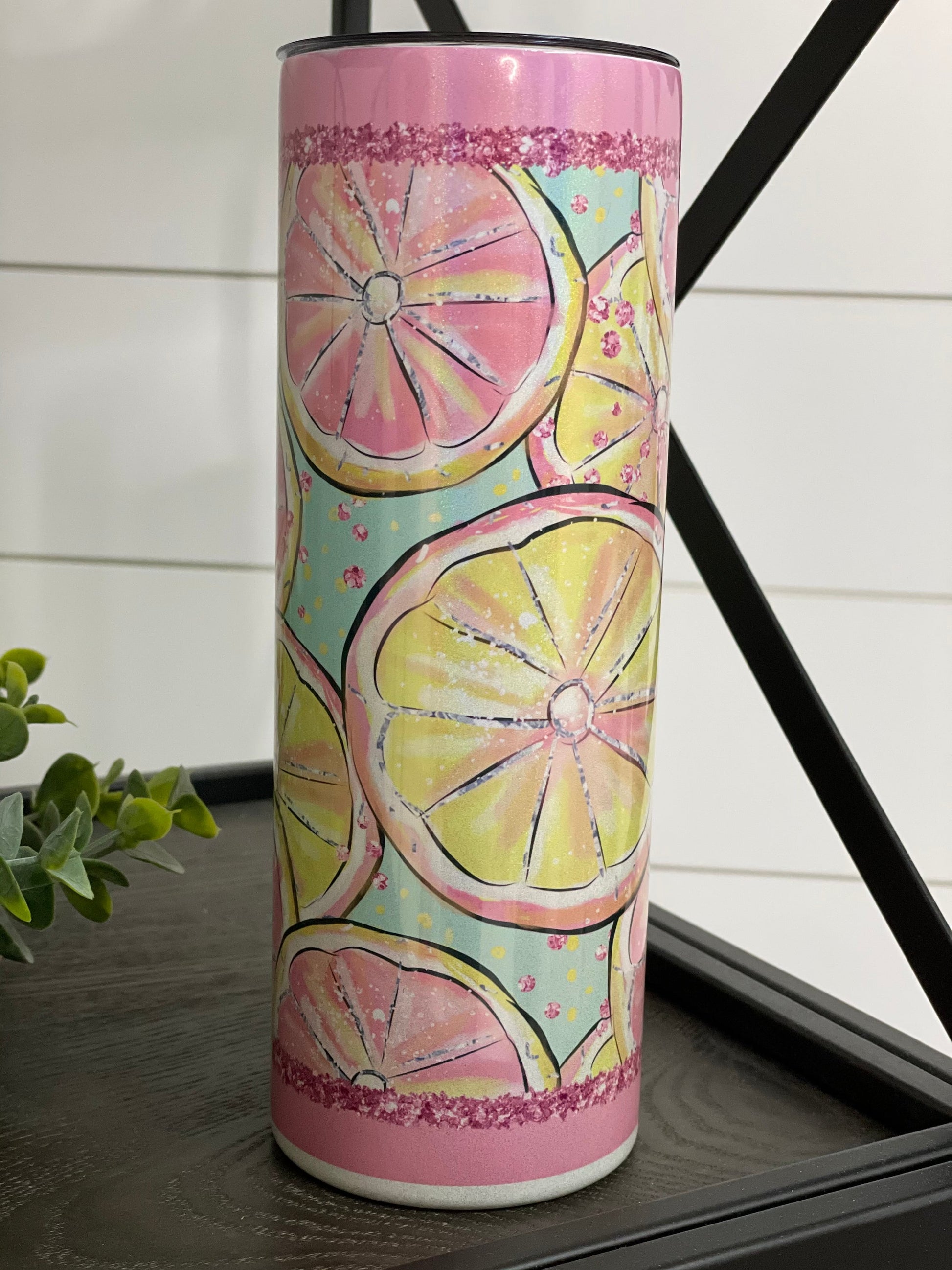 Pink Lemonade 20oz Shimmer Skinny Tumbler - Fortunate Lemon Shop