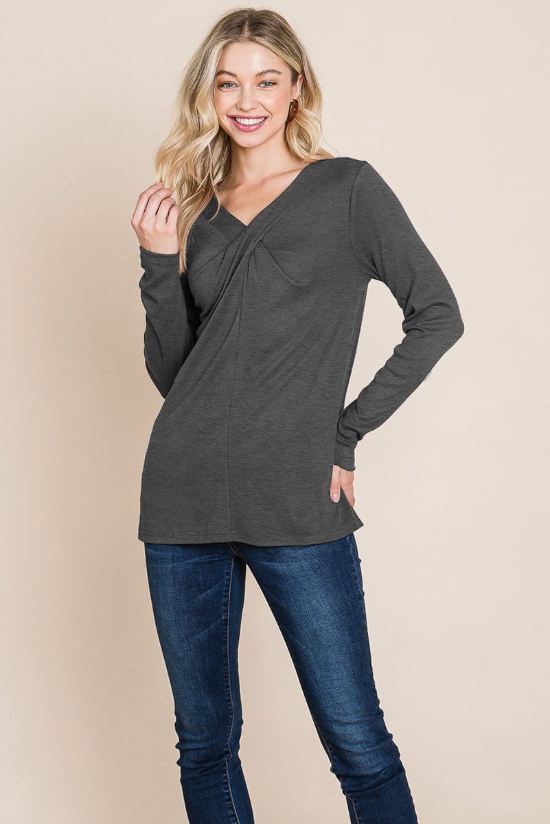 Fold knotted Twist Sweatshirts - Fortunate Lemon Shop