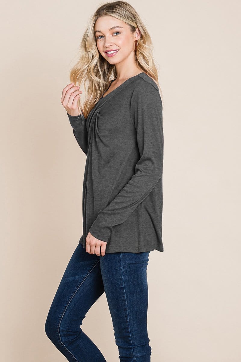 Fold knotted Twist Sweatshirts - Fortunate Lemon Shop