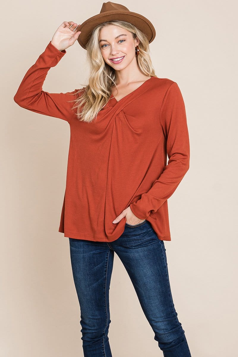 Fold knotted Twist Sweatshirts - Fortunate Lemon Shop