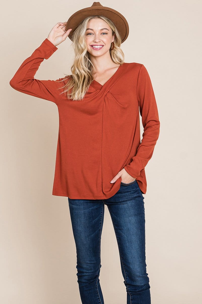 Fold knotted Twist Sweatshirts - Fortunate Lemon Shop