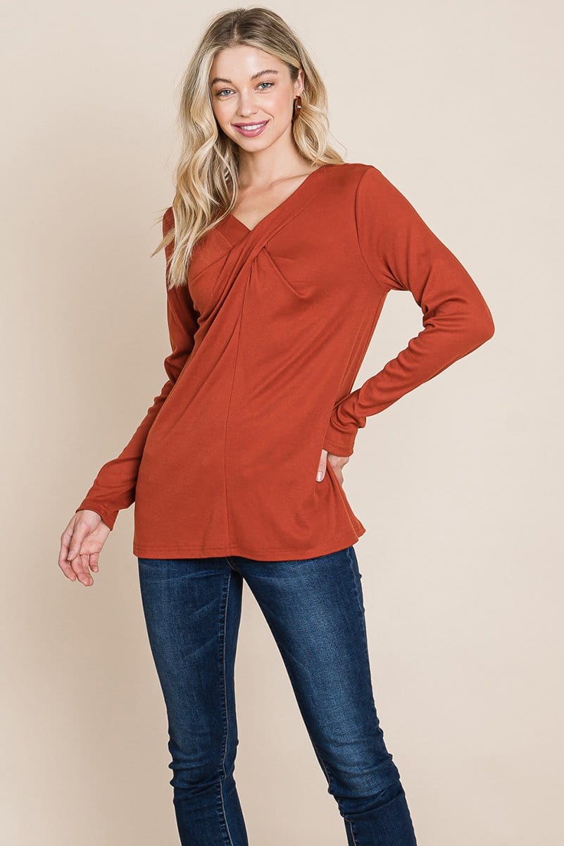 Fold knotted Twist Sweatshirts - Fortunate Lemon Shop