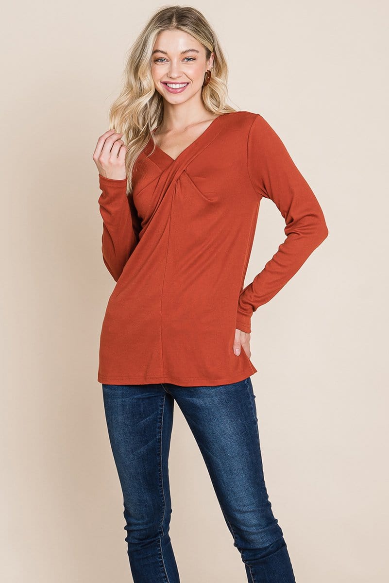 Fold knotted Twist Sweatshirts - Fortunate Lemon Shop